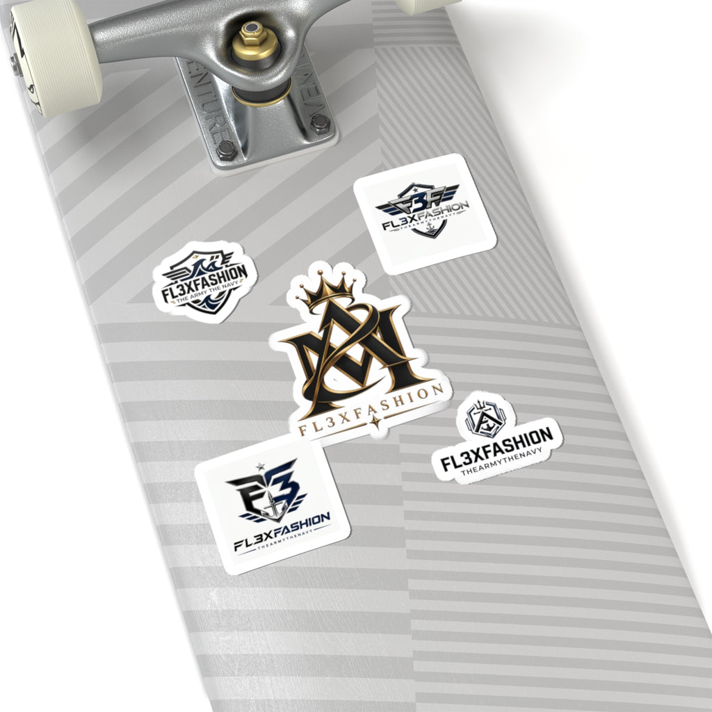 FL3XFASHION Logo Kiss-Cut Sticker Pack — Branded Laptop Decals