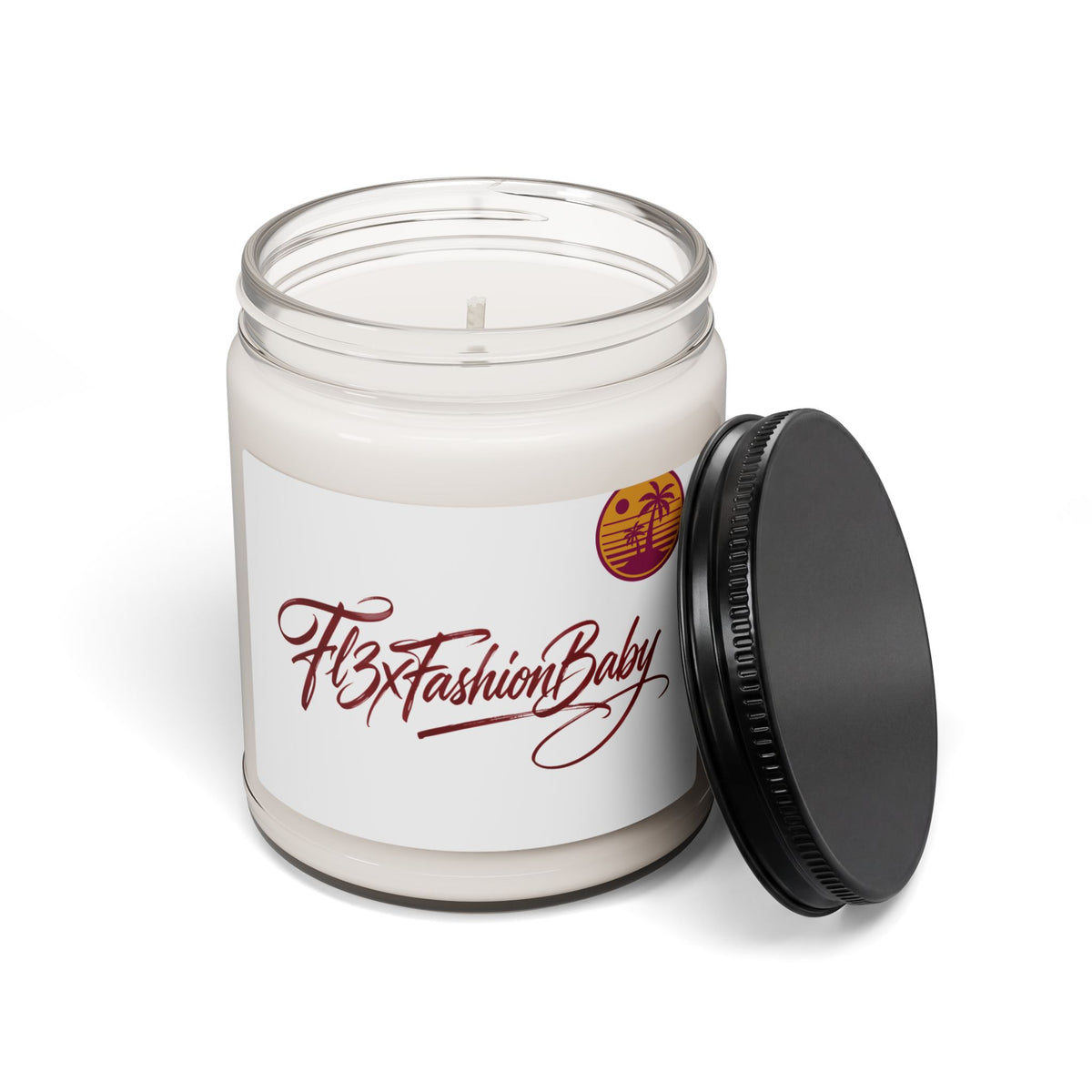 Scented Soy Candle — “FlxFashionBaby” 9oz Jar (Coastal Luxe Scent)