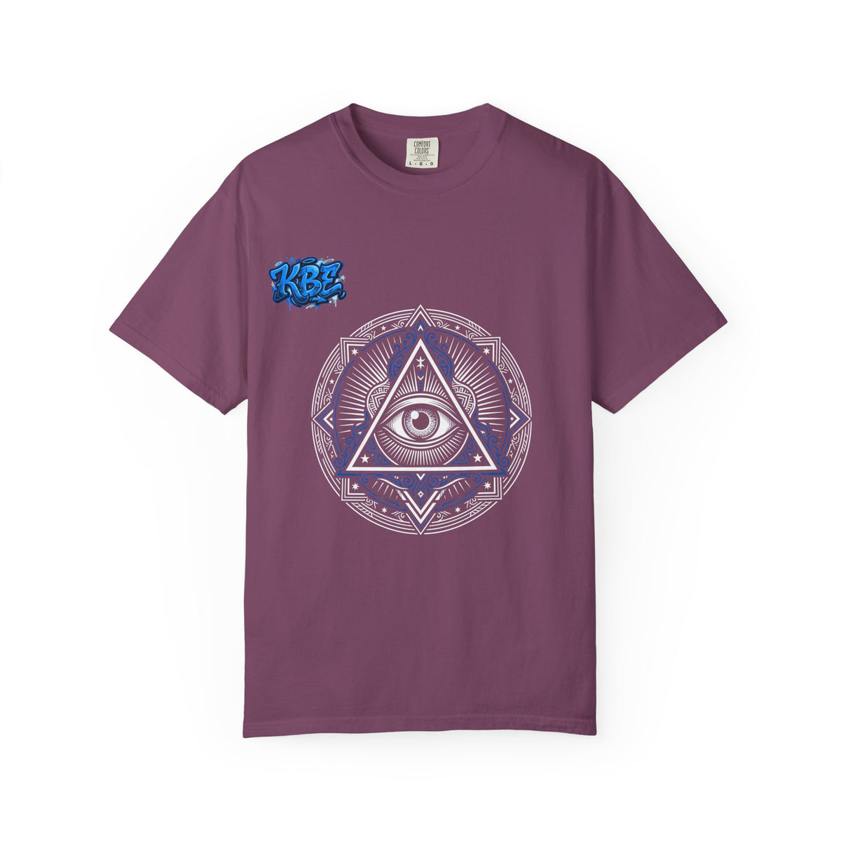 T-Shirt — Blue Geometric Mandala Bandana Graphic