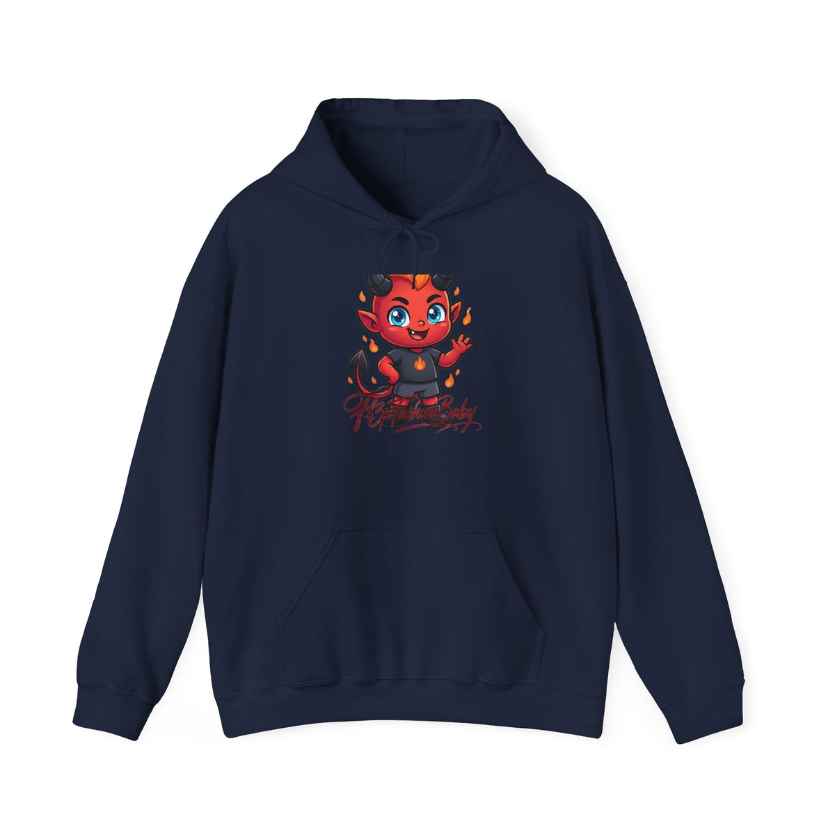 Devil Baby Cartoon Hoodie — Cute Red Demon Character "Playful Evil" Graphic Hoodie