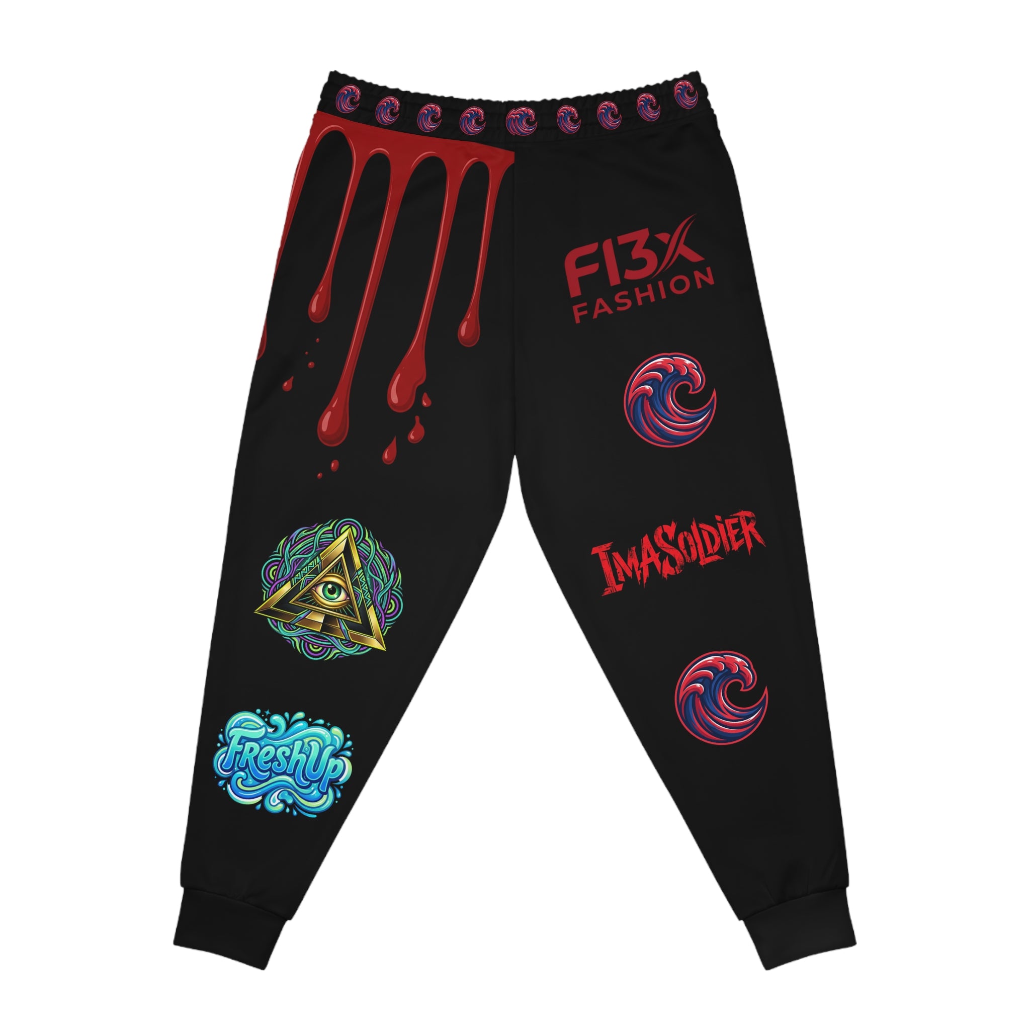 Graphic Athletic Joggers — Streetwear 17/ImASoldier Logo Design