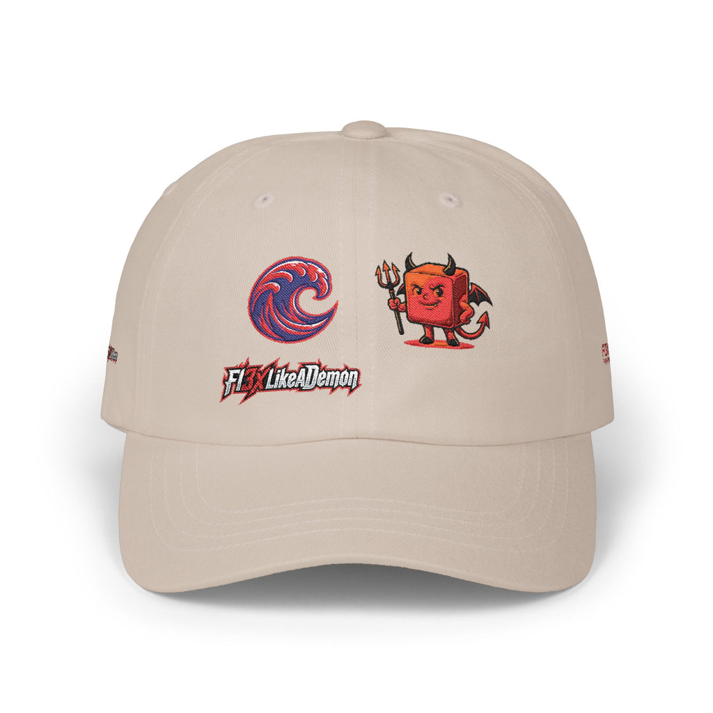 Devil Pixel Dad Cap – Retro Gaming Graphic Baseball Hat