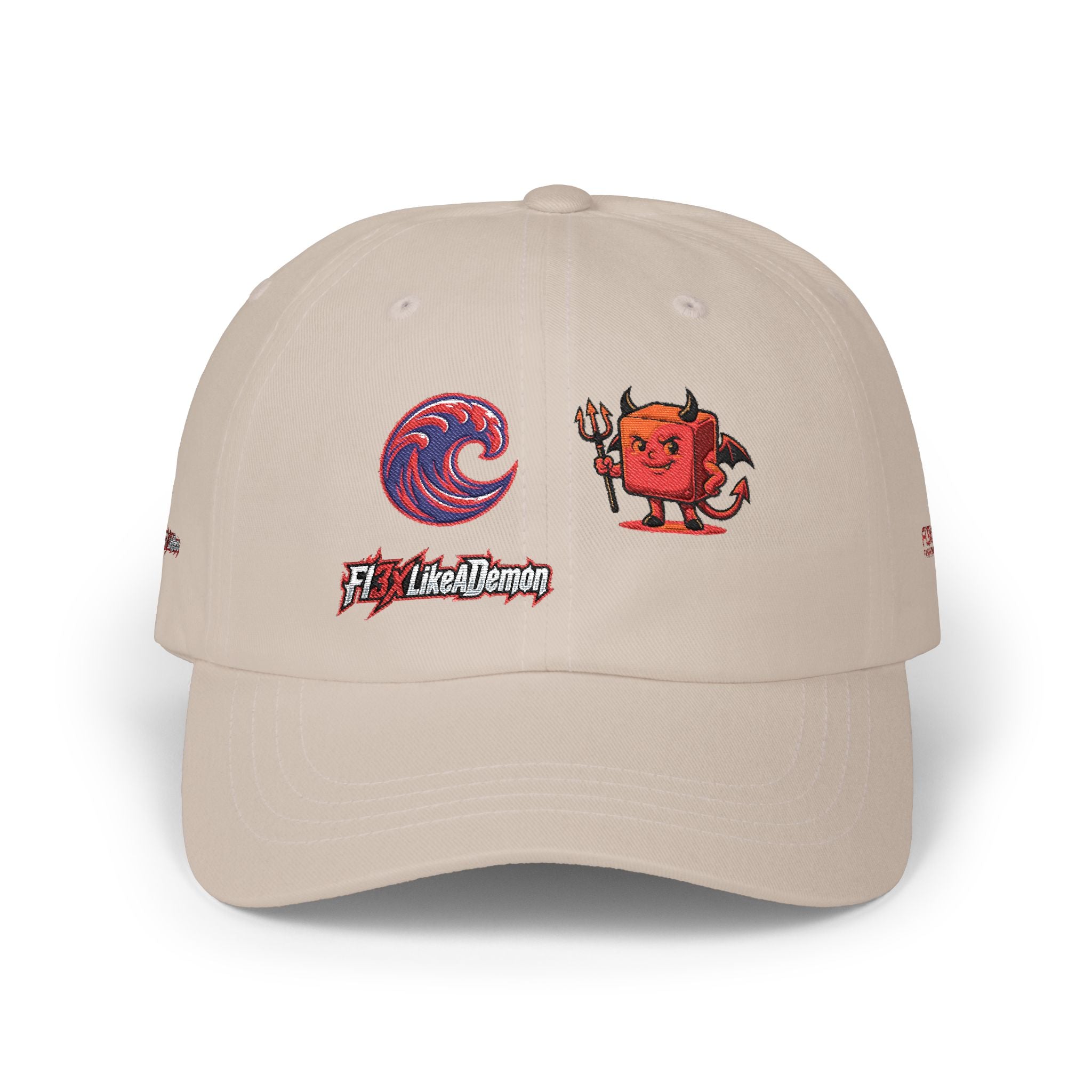 Devil Pixel Dad Cap – Retro Gaming Graphic Baseball Hat