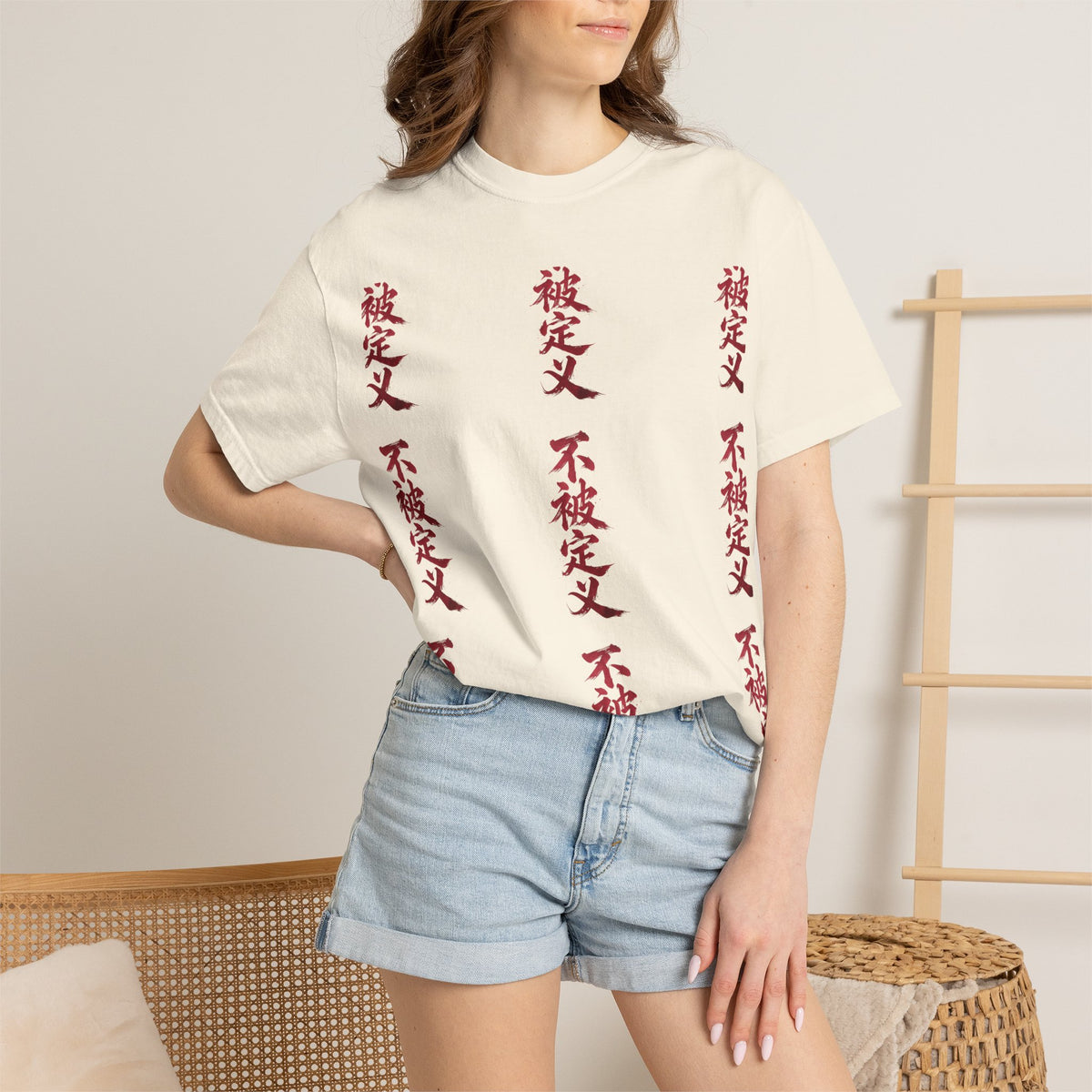 Midnight Run Tee — Vertical Japanese Script Graphic T-Shirt