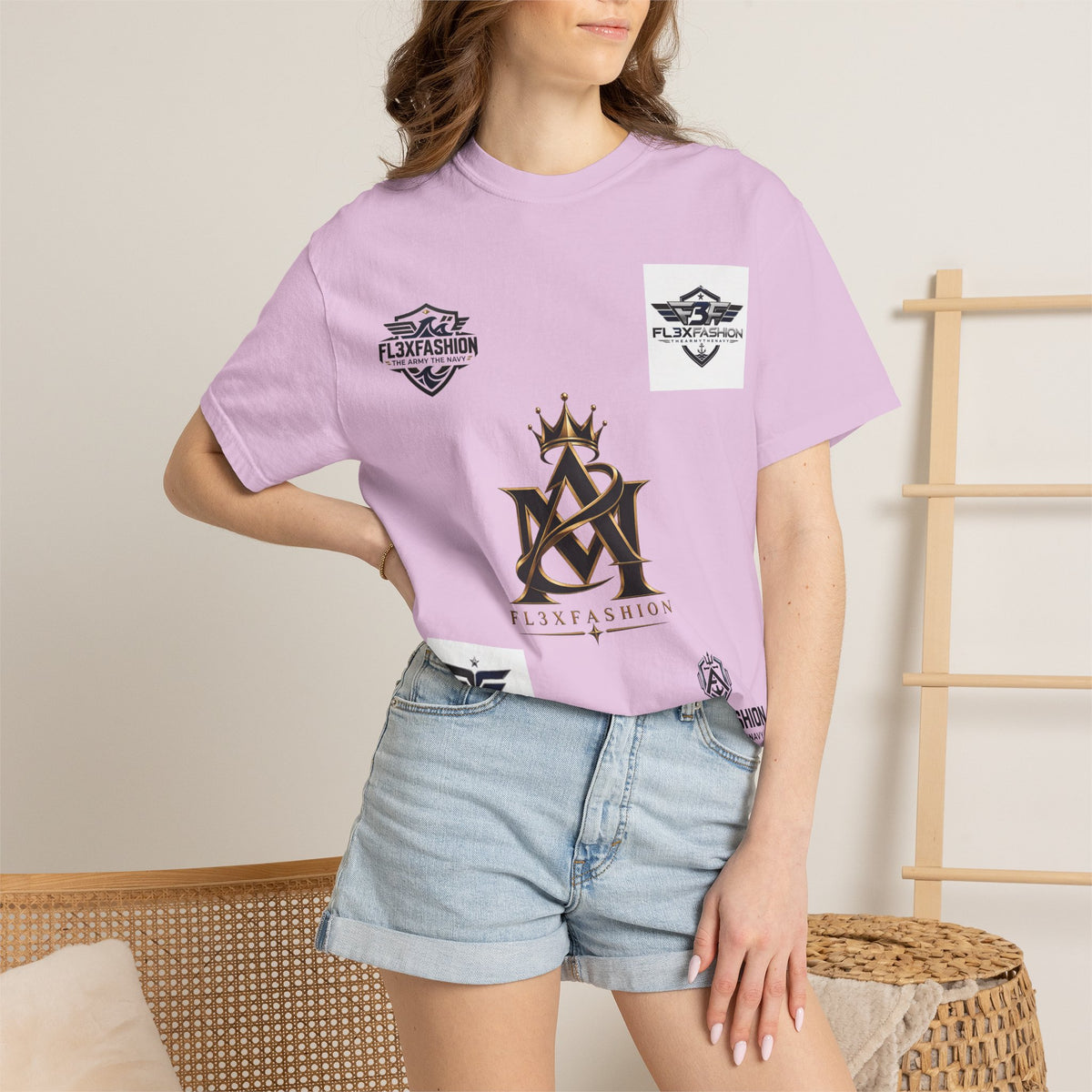 Graphic T-Shirt — Mythic Warrior Back Print with Crest Logos
