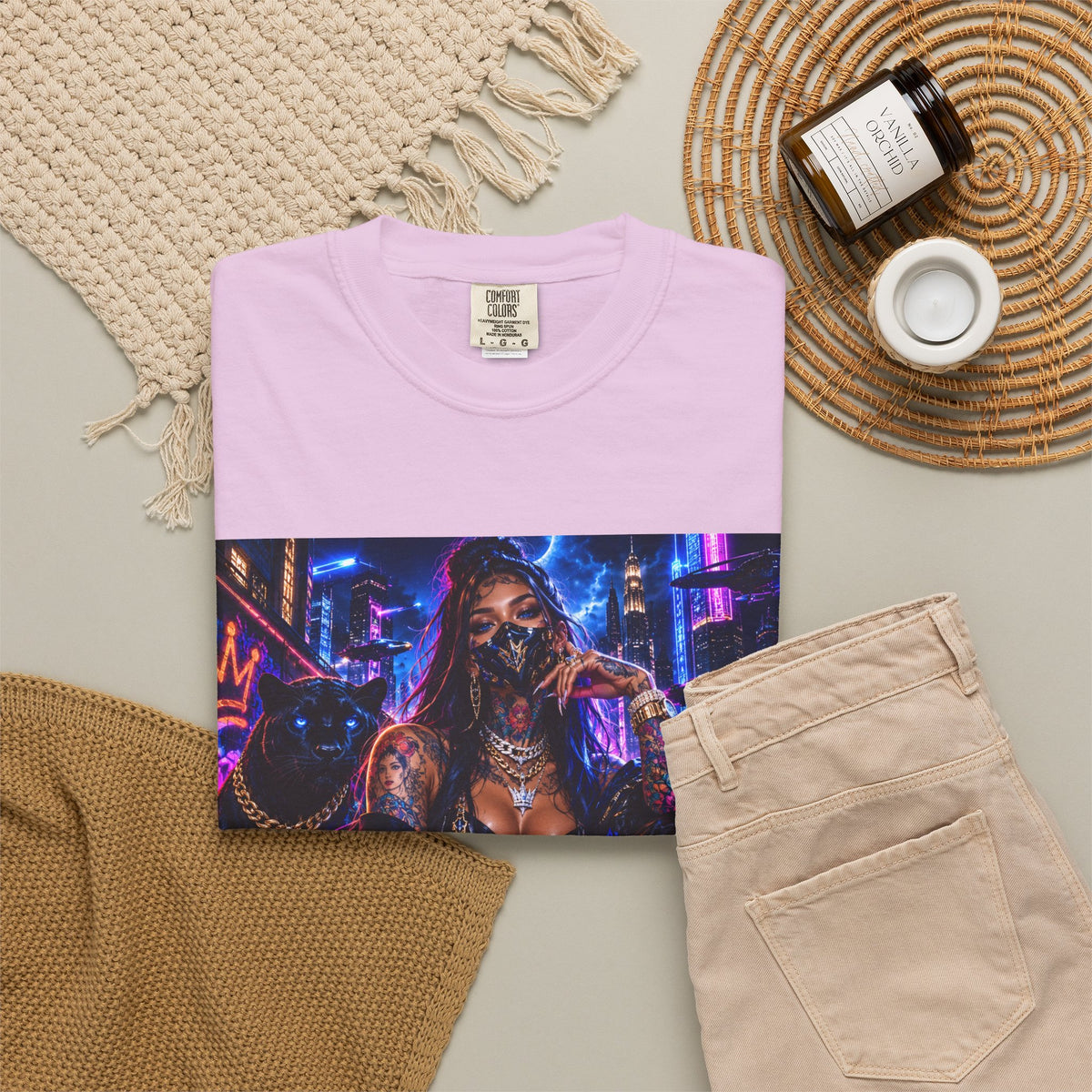 Cyberpunk Streetwear T-Shirt — "Fl3x Fashion Omertà" Graphic