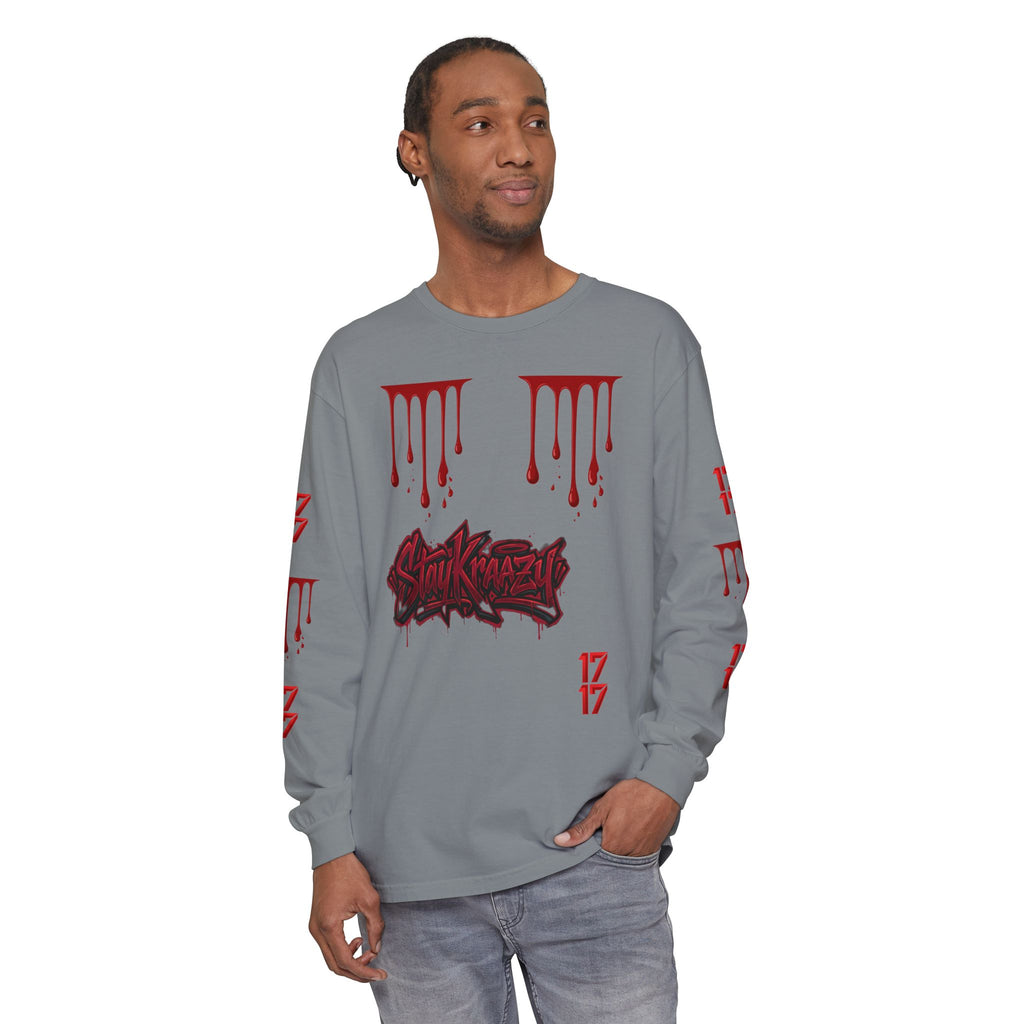 Blood Drip Graphic Long Sleeve Tee