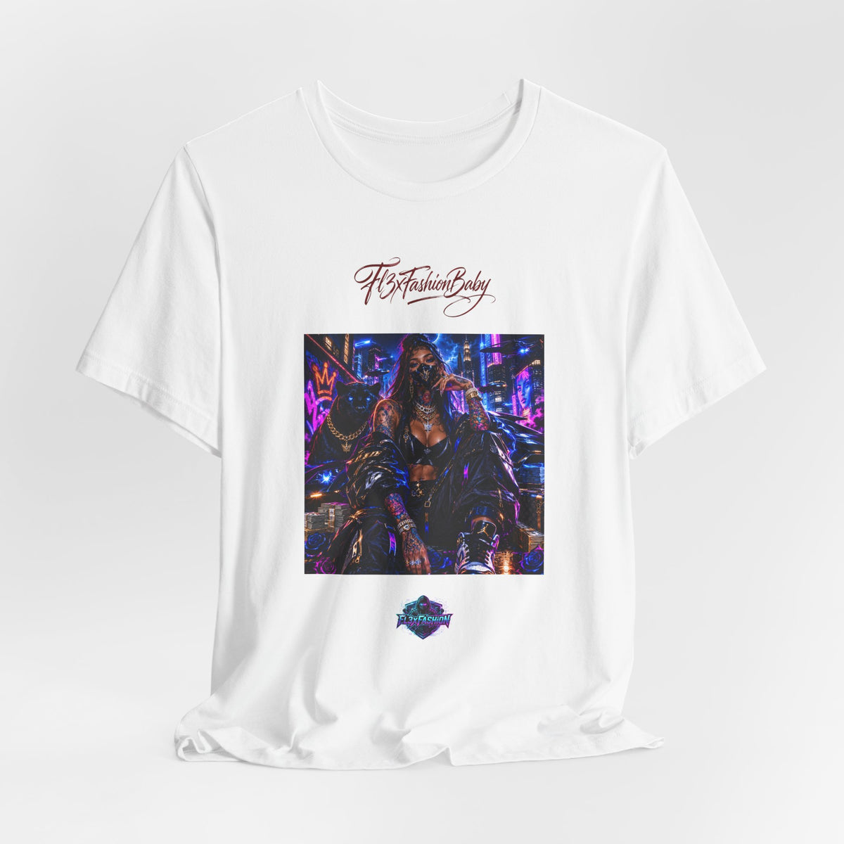 T-Shirt — Futuristic Cyber City Graphic Tee ("It's Fashion Baby")