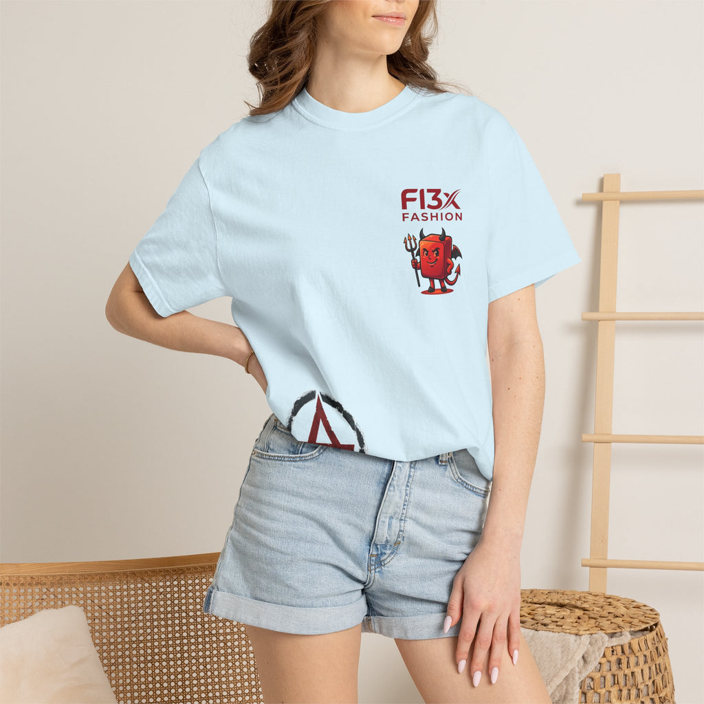 Graphic T-Shirt — Occult Pyramid Eye Design with 'Fix Fashion' Patch