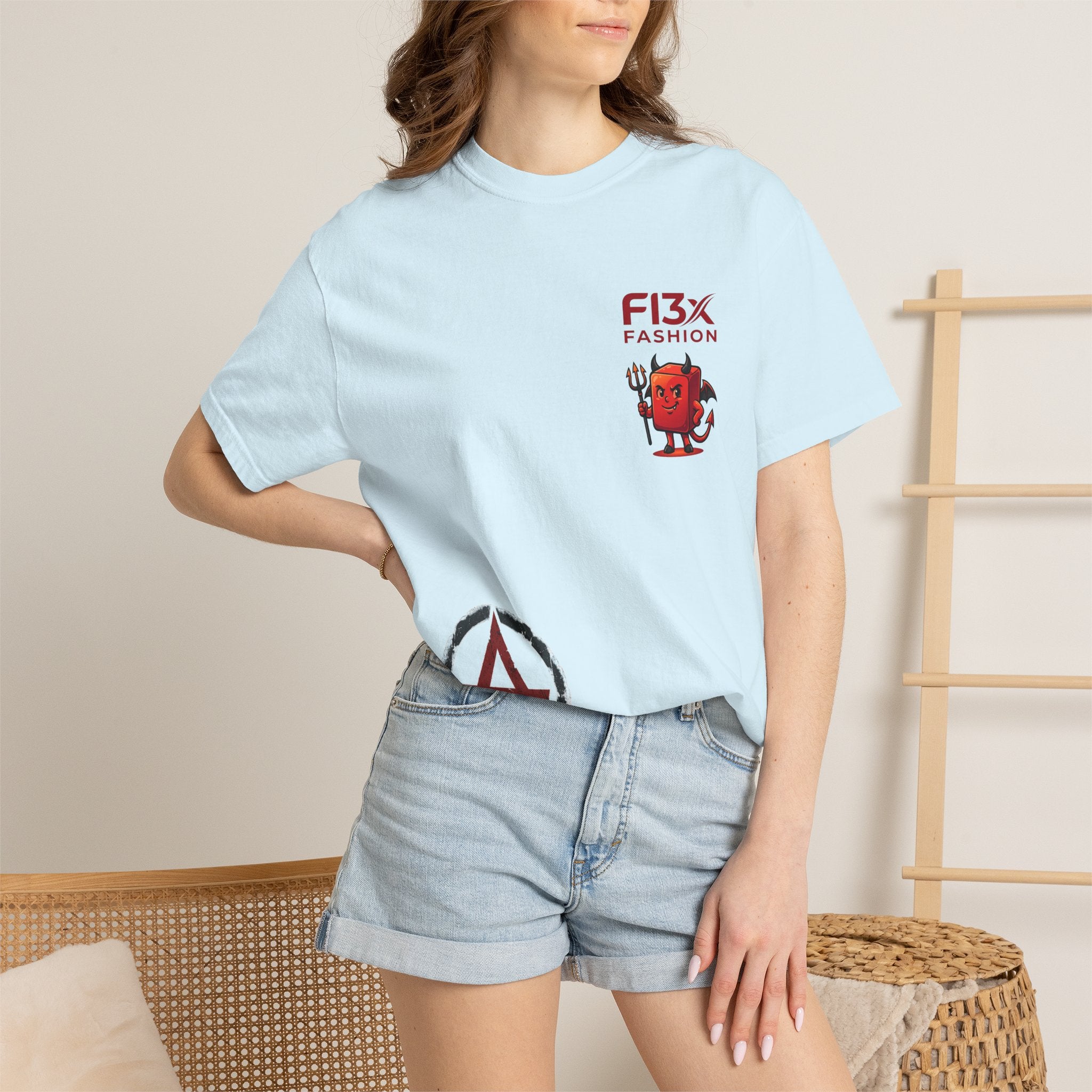 Graphic T-Shirt — Occult Pyramid Eye Design with 'Fix Fashion' Patch