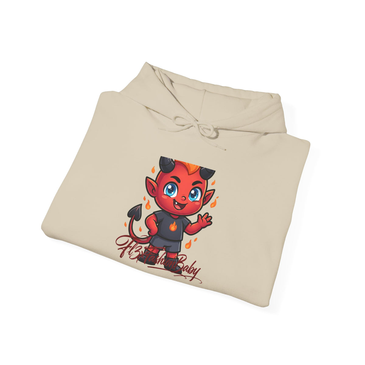 Devil Baby Cartoon Hoodie — Cute Red Demon Character "Playful Evil" Graphic Hoodie