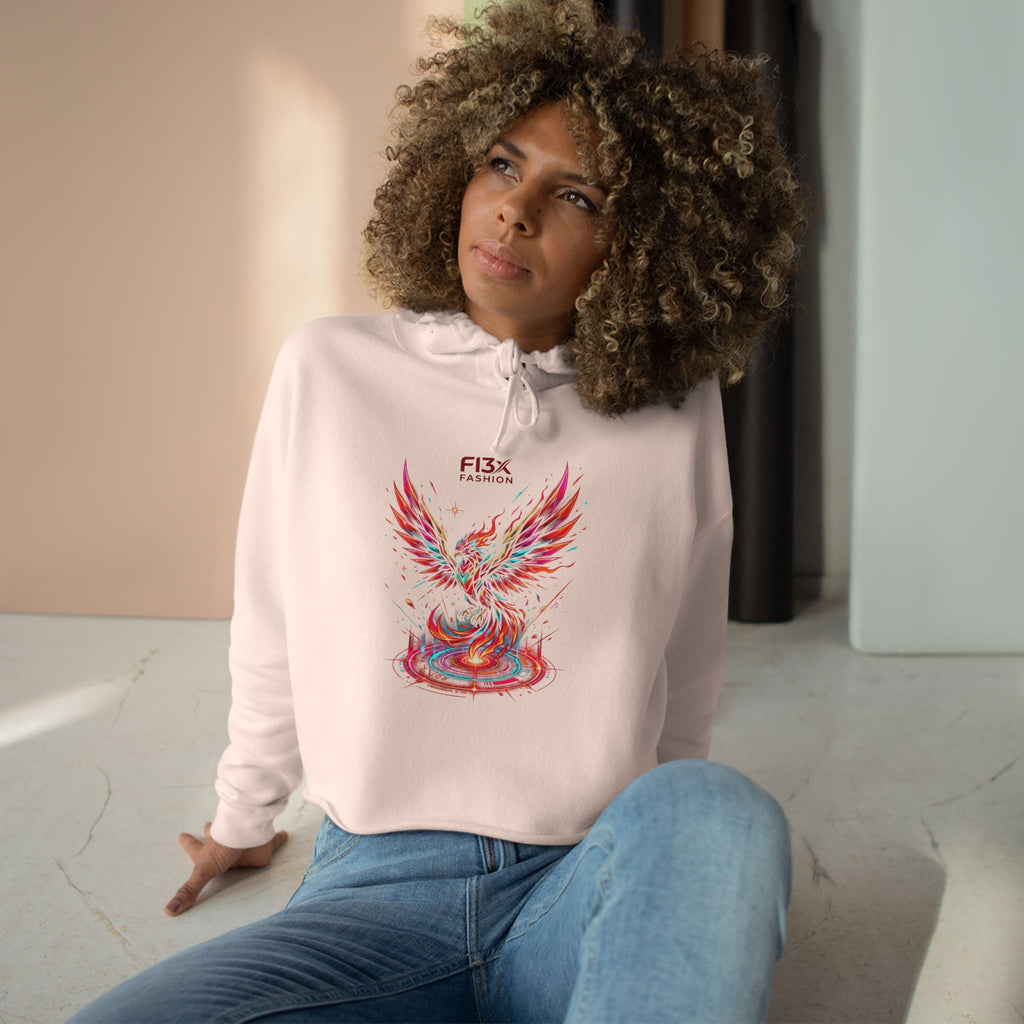 Phoenix Crop Hoodie — FI3x Fashion Logo Graphic