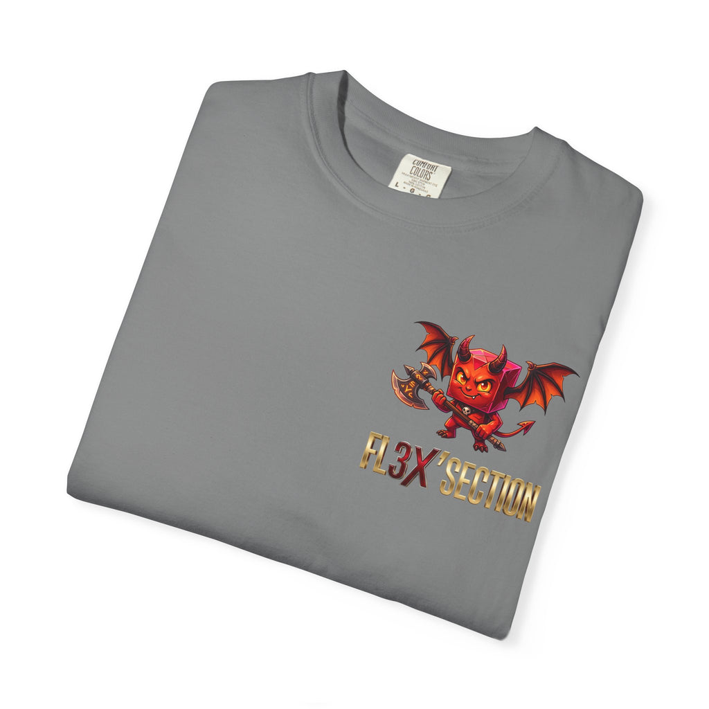 Devil Mascot T-Shirt — 'F13X Fashion' Graphic Tee (Front Chest & Back Print)