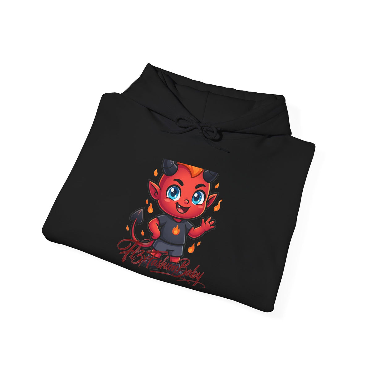 Devil Baby Cartoon Hoodie — Cute Red Demon Character "Playful Evil" Graphic Hoodie