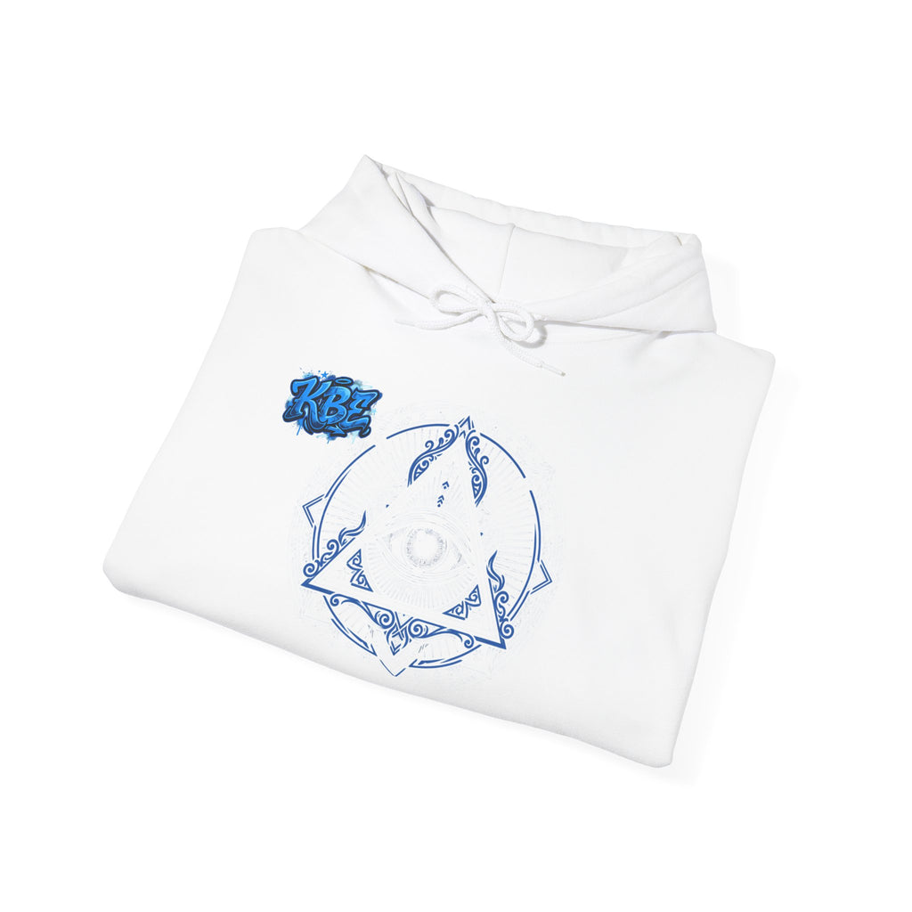 Mystic Wolf Crest Hoodie — Blue Aztec Dream Graphic