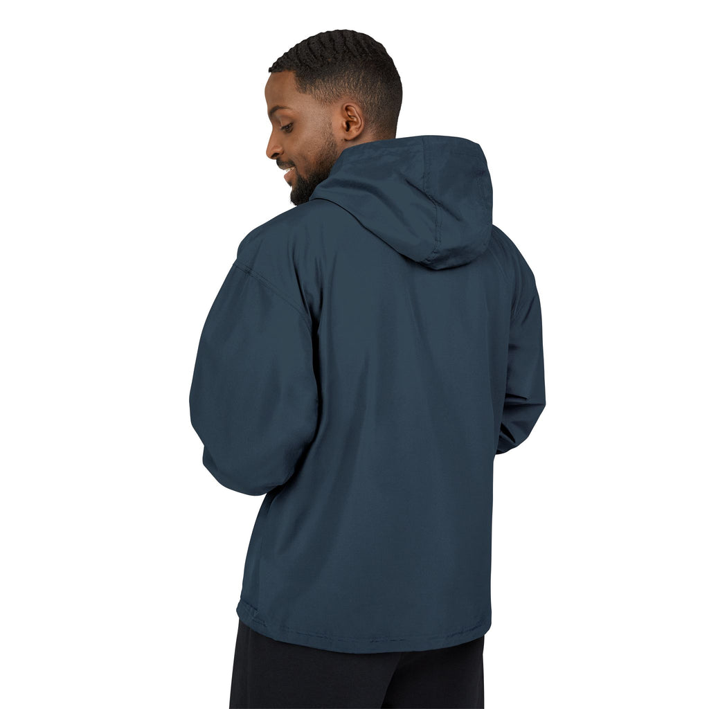 Packable Anorak Jacket — Lightweight Hooded Windbreaker (Orange)
