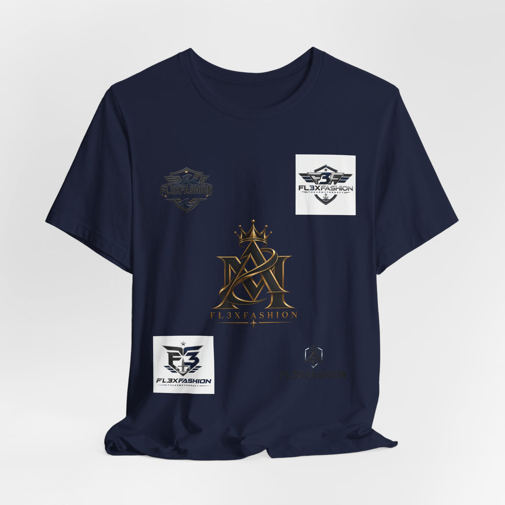 Flx3 Fashion Logo Tee — White Graphic Brand T-Shirt