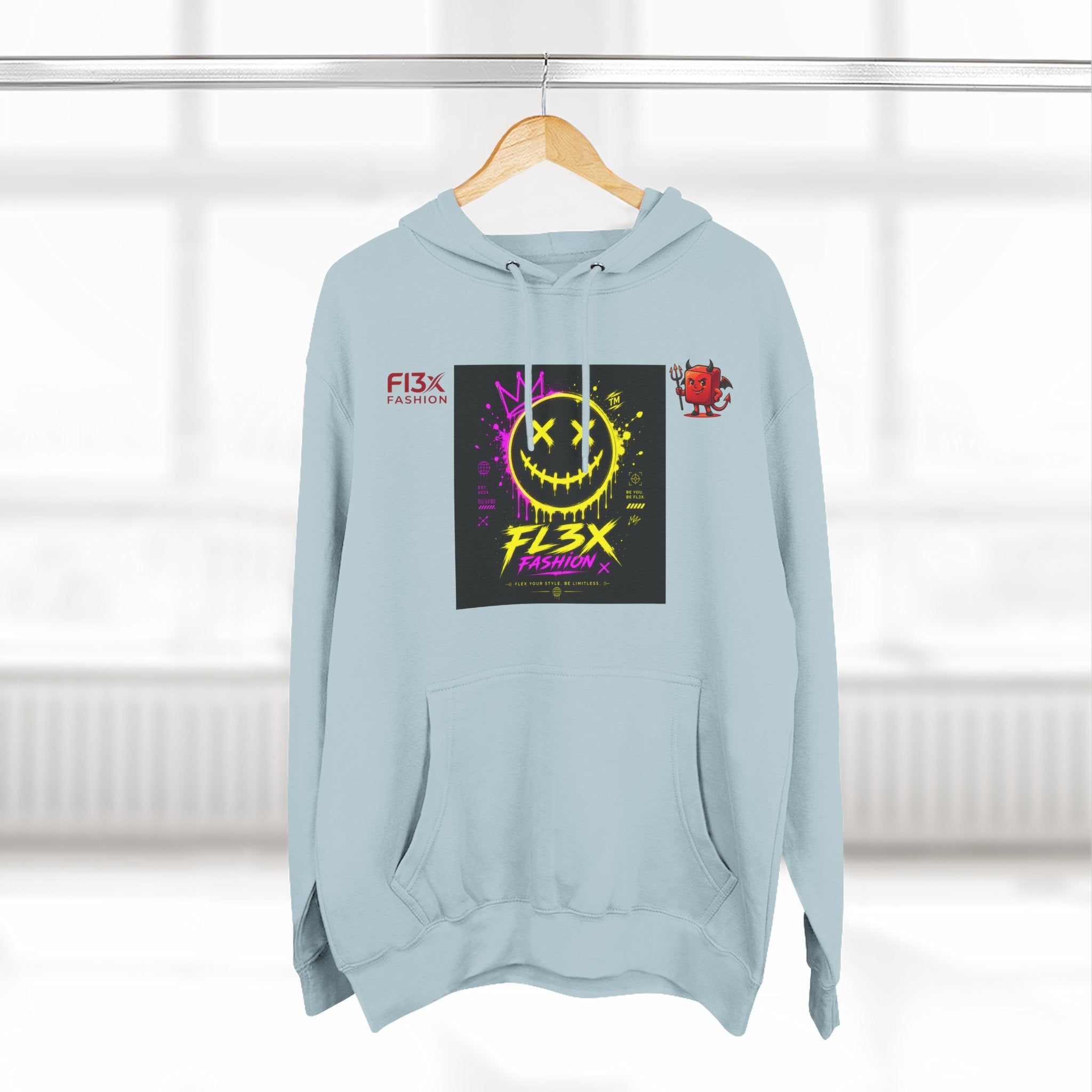 Smiley Neon Graphic Hoodie — FL3X Fashion Streetwear