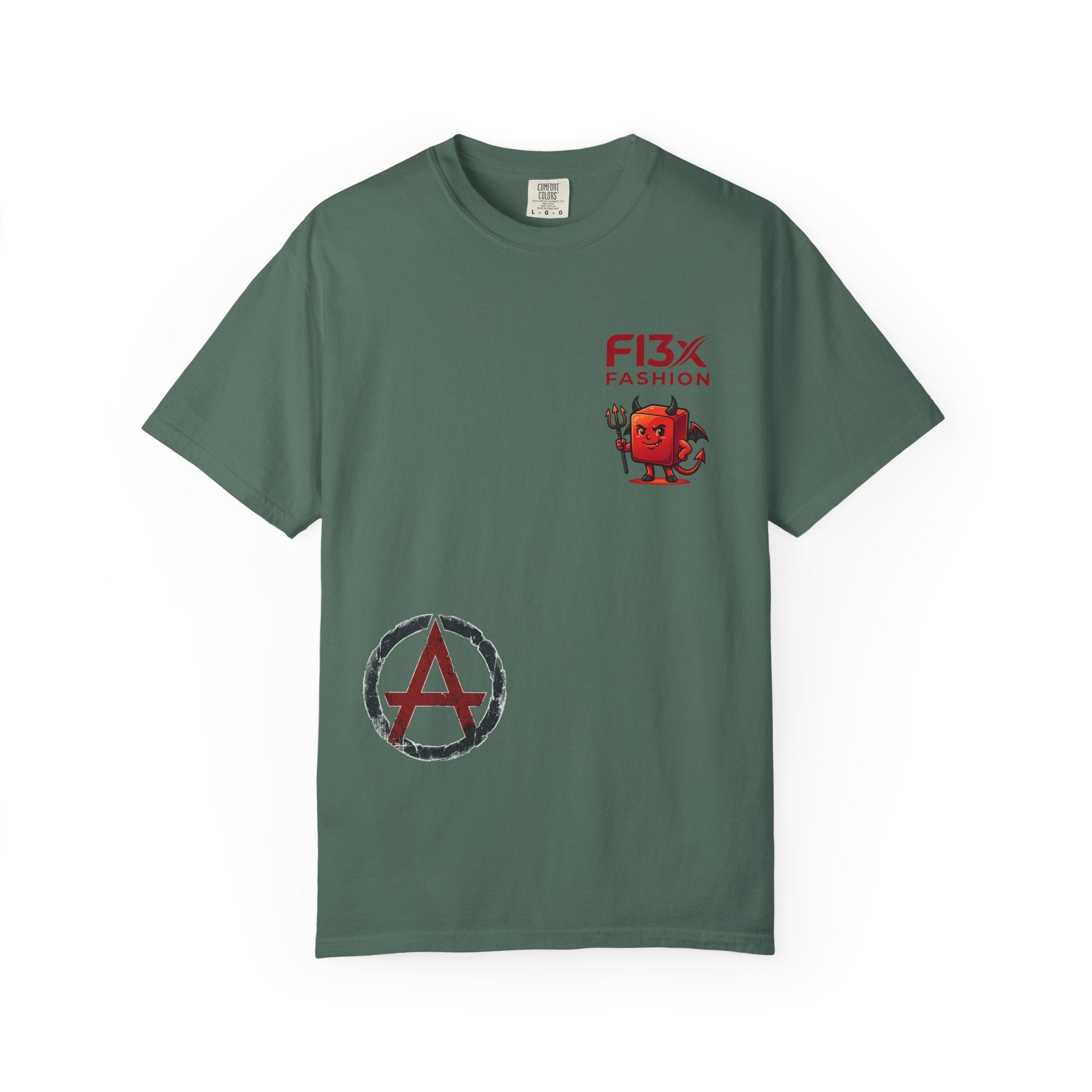 Graphic T-Shirt — Occult Pyramid Eye Design with 'Fix Fashion' Patch