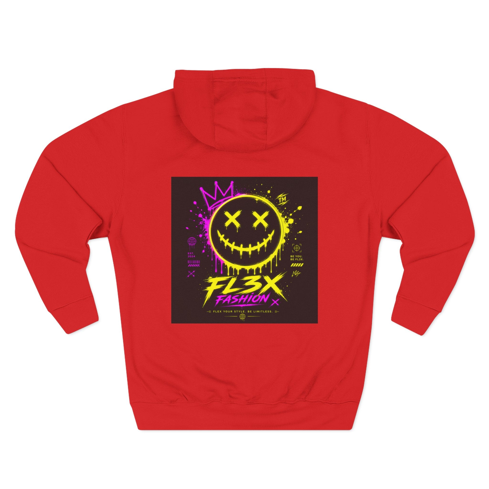 Smiley Neon Graphic Hoodie — FL3X Fashion Streetwear