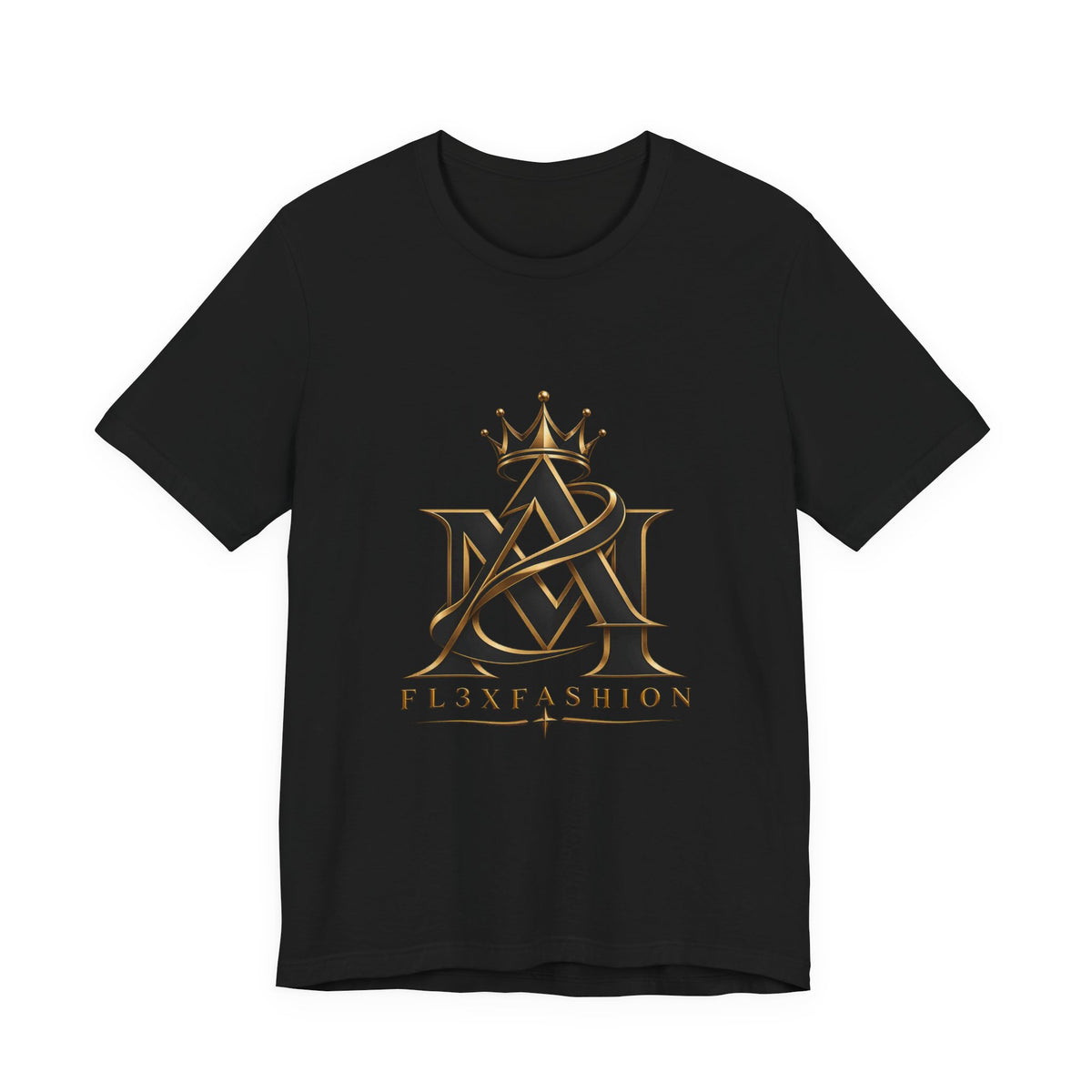 Crown Monogram Logo Tee — FL3XFASHION Graphic T-Shirt
