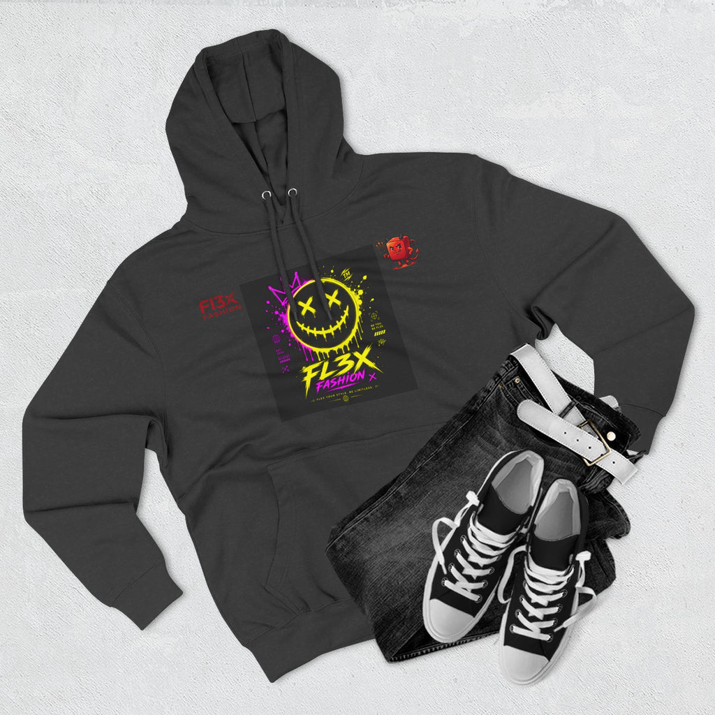 Smiley Neon Graphic Hoodie — FL3X Fashion Streetwear