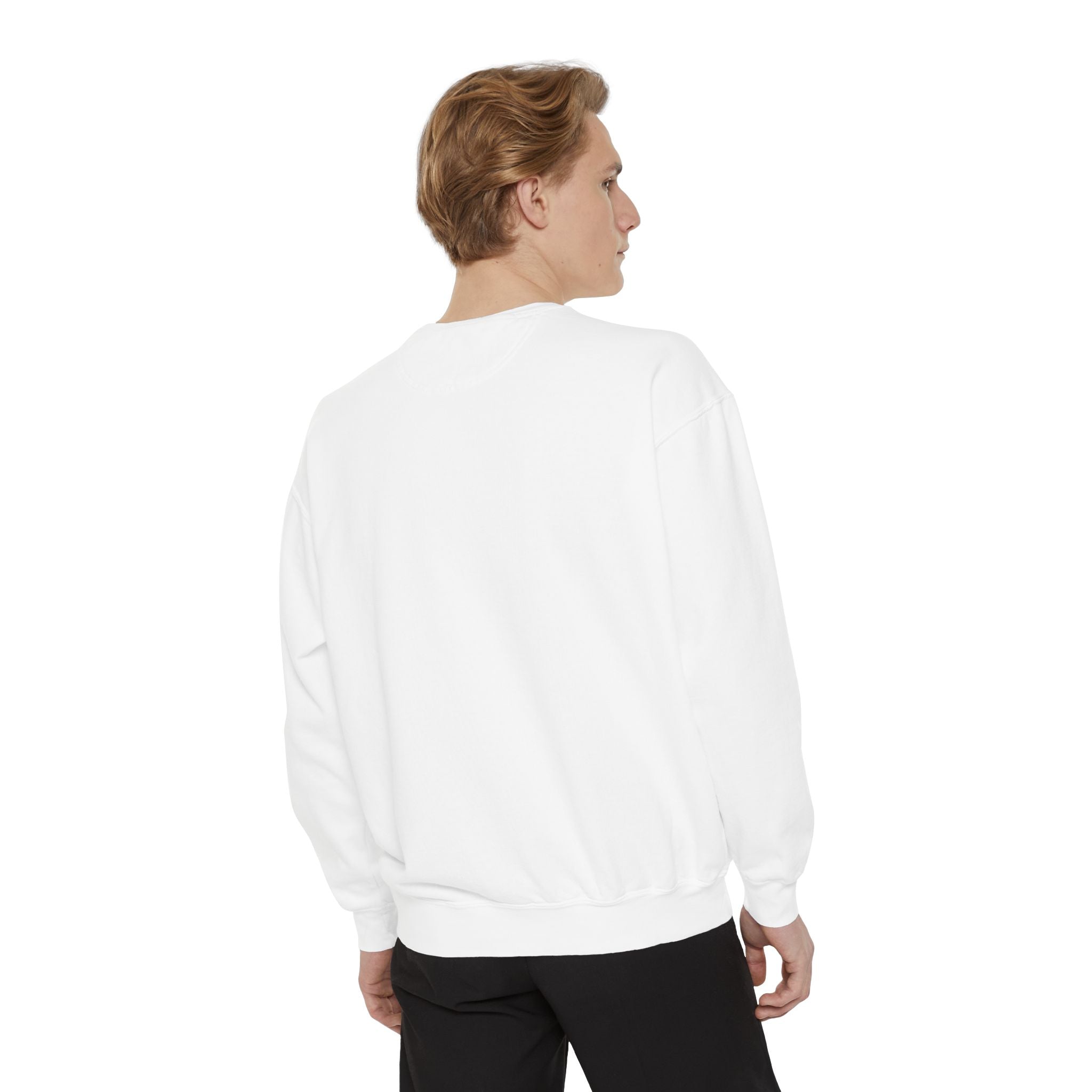Sweatshirt — Minimal Red "17/17" Chest Logo Garment-Dyed Crew