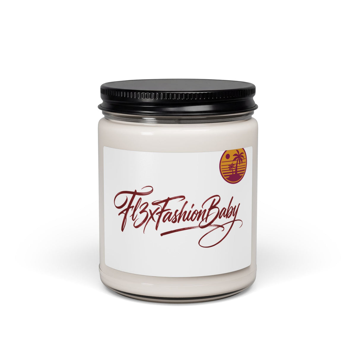 Scented Soy Candle — “FlxFashionBaby” 9oz Jar (Coastal Luxe Scent)