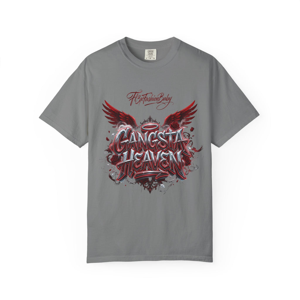 Gangsta Heaven Graphic T-Shirt — Scripted Front & Vertical Kanji Back