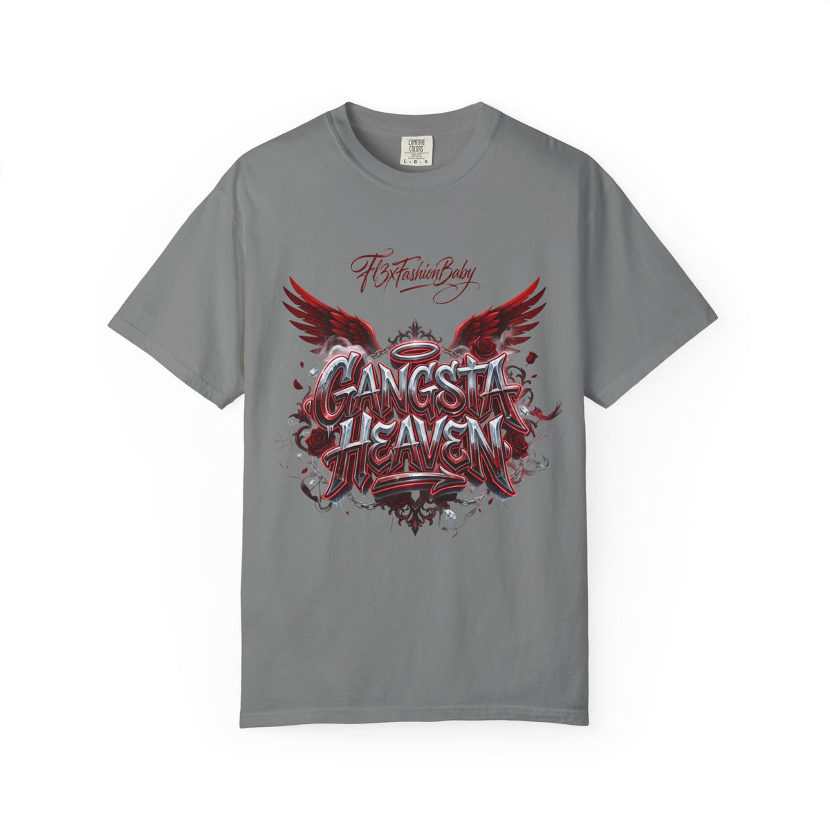 Gangsta Heaven Graphic T-Shirt — Scripted Front & Vertical Kanji Back