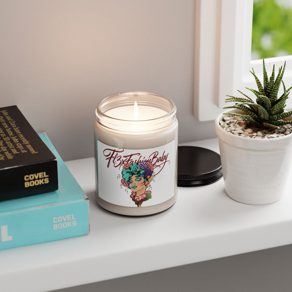 Soy Candle — "FitzFashionBaby" Floral Portrait Scented Candle, 9oz