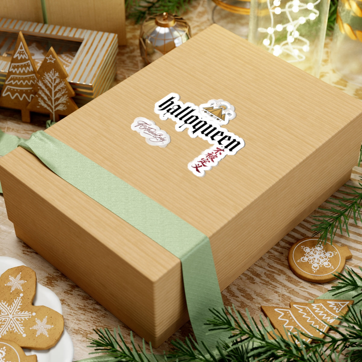Halloqueen Kiss-Cut Sticker Pack — Gothic Logo, Pyramid & Script Decals