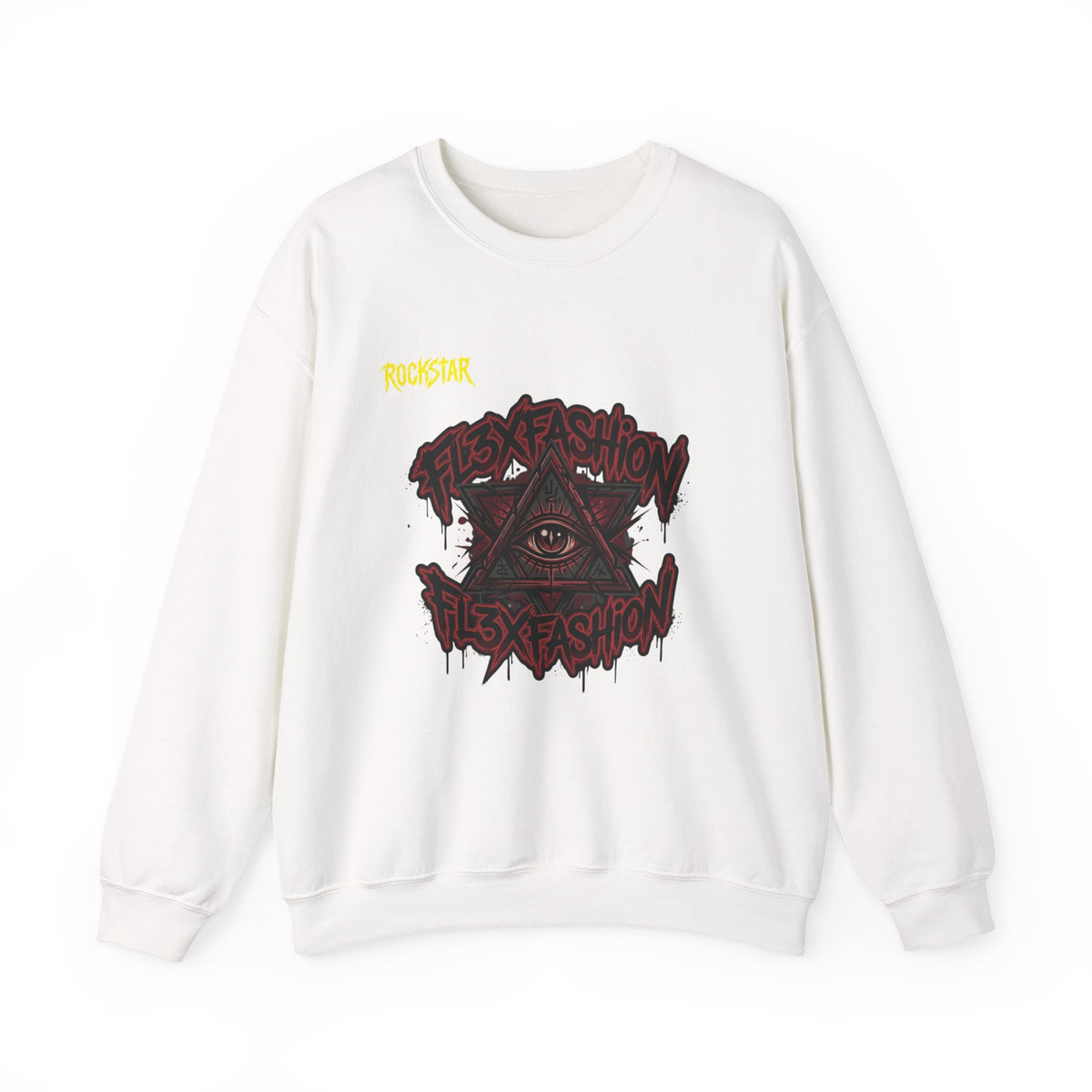 Graphic Crewneck Sweatshirt — Dark Eye Pyramid Streetwear Design