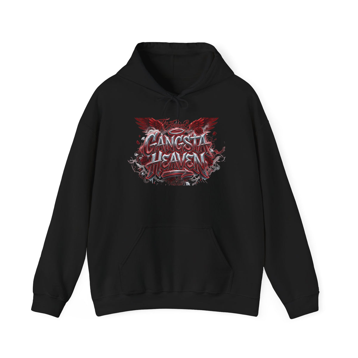 Hoodie - "Gangsta Heaven" Gothic Angel Graphic Pullover