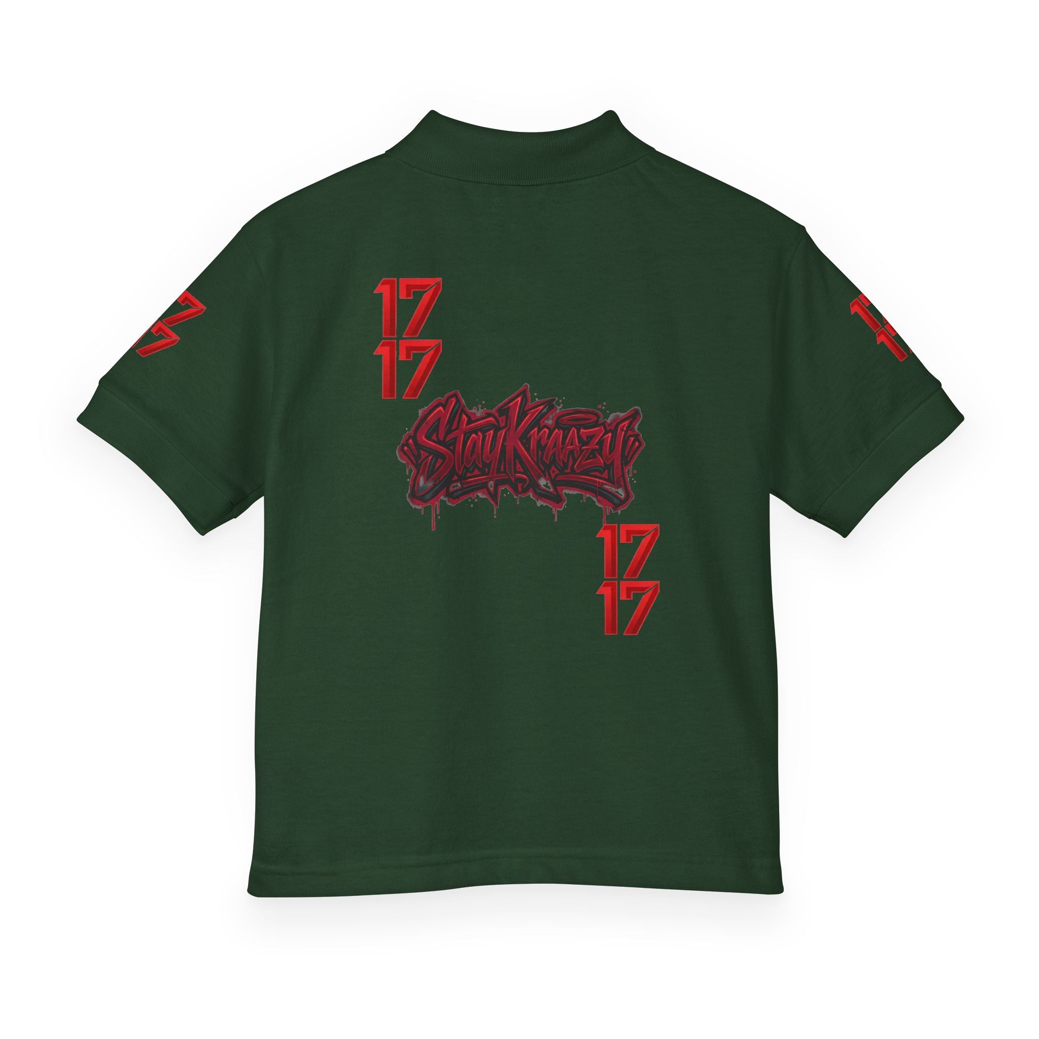 Youth Polo — Red 17 Graphic School Spirit Polo