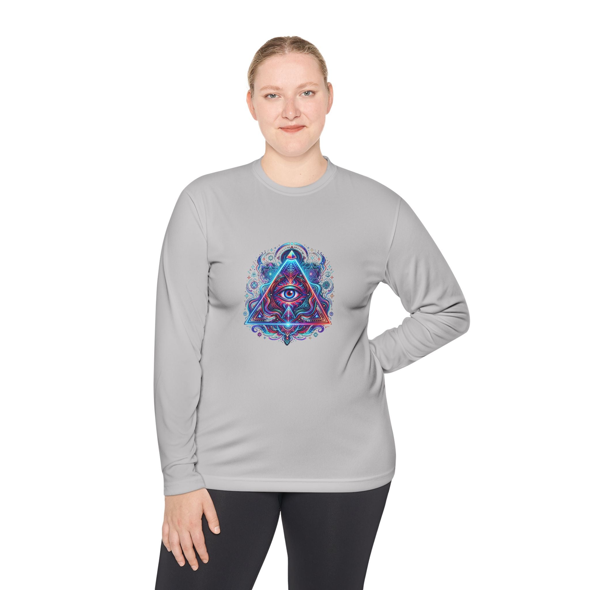 All-Seeing Eye Triangle Long Sleeve Tee — Psychedelic Mystic Graphic Shirt