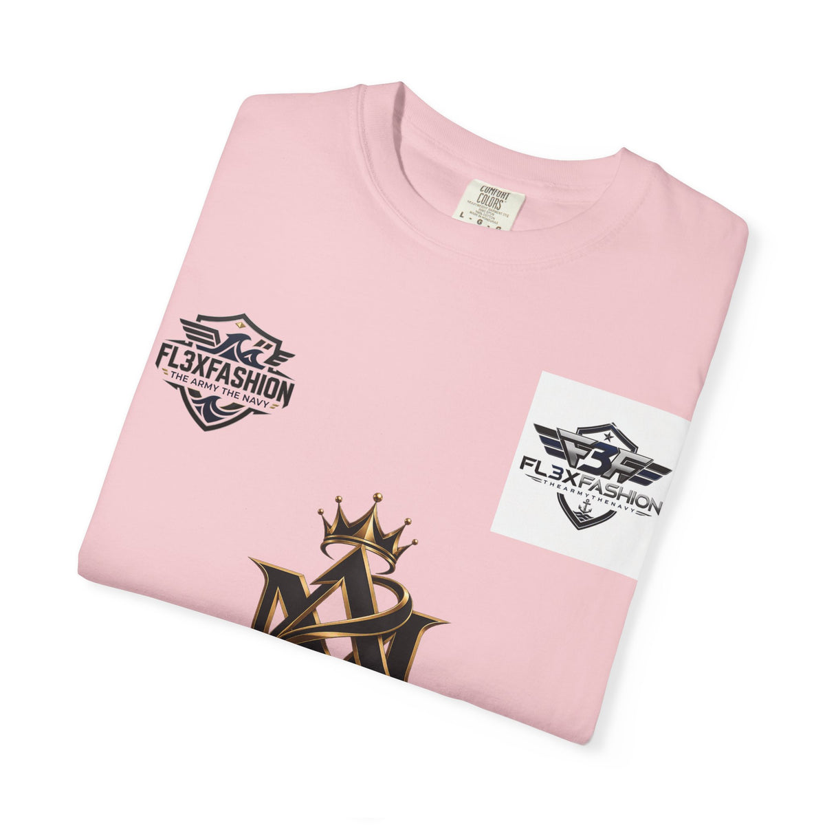 Graphic T-Shirt — Mythic Warrior Back Print with Crest Logos