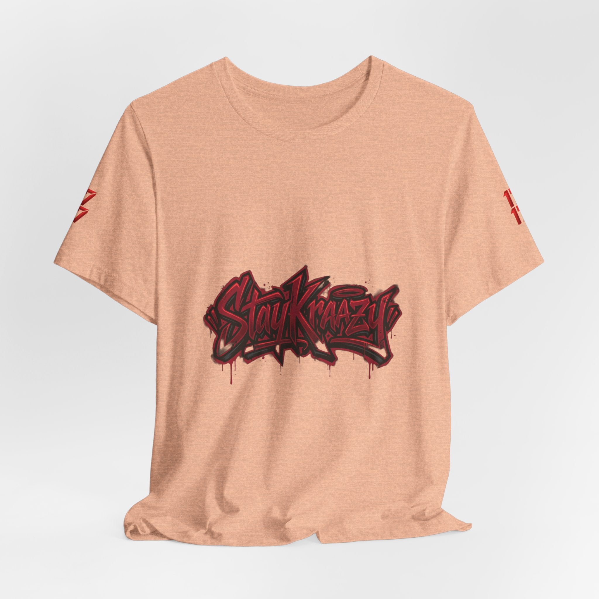 Stay Krazi Graffiti Tee — Red 17 Streetwear T‑Shirt
