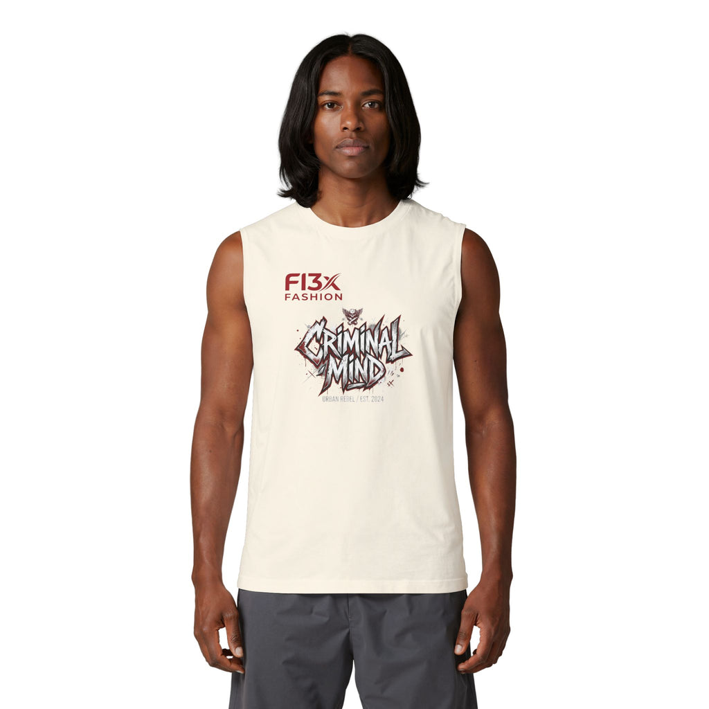 Criminal Mind Graphic Muscle Tank — Edgy Streetwear Band Tee