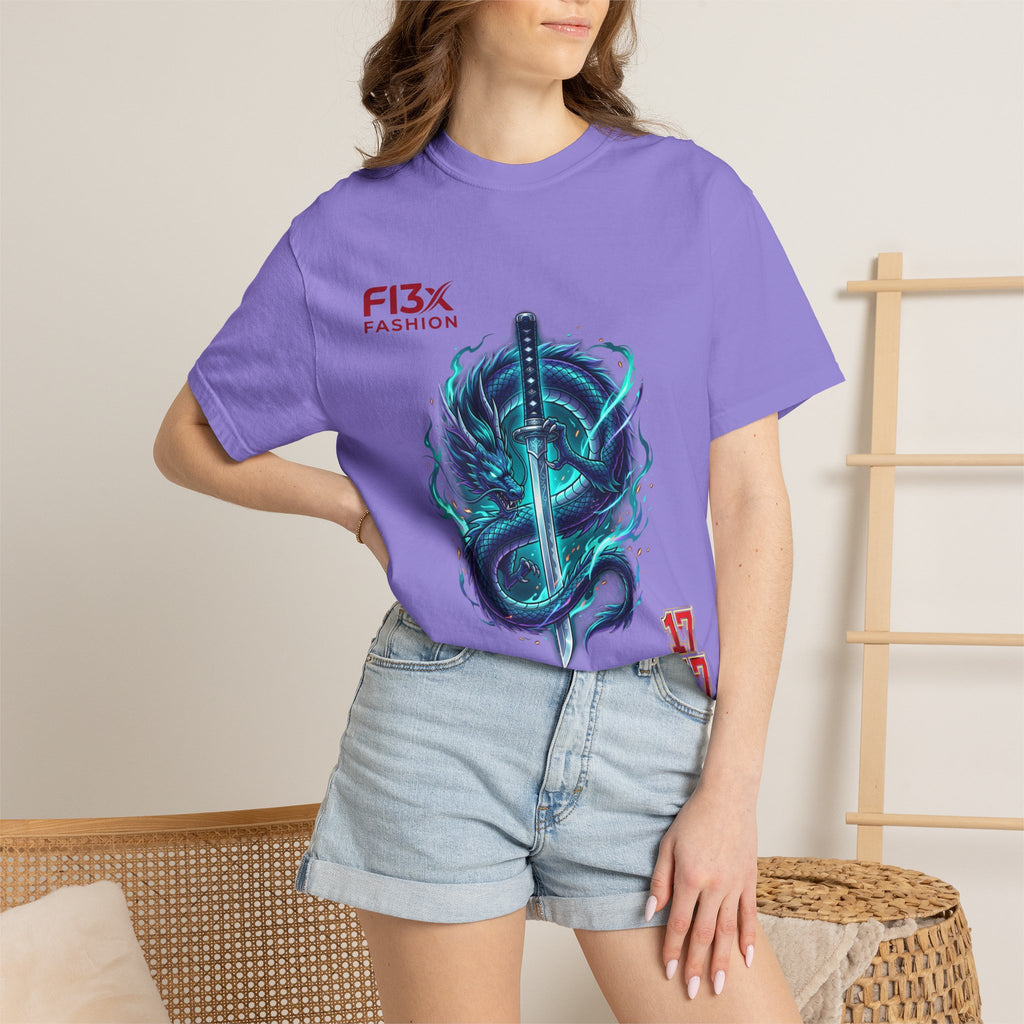 Dragon Katana T-Shirt — Neon Samurai Sword Graphic Tee (17/17)