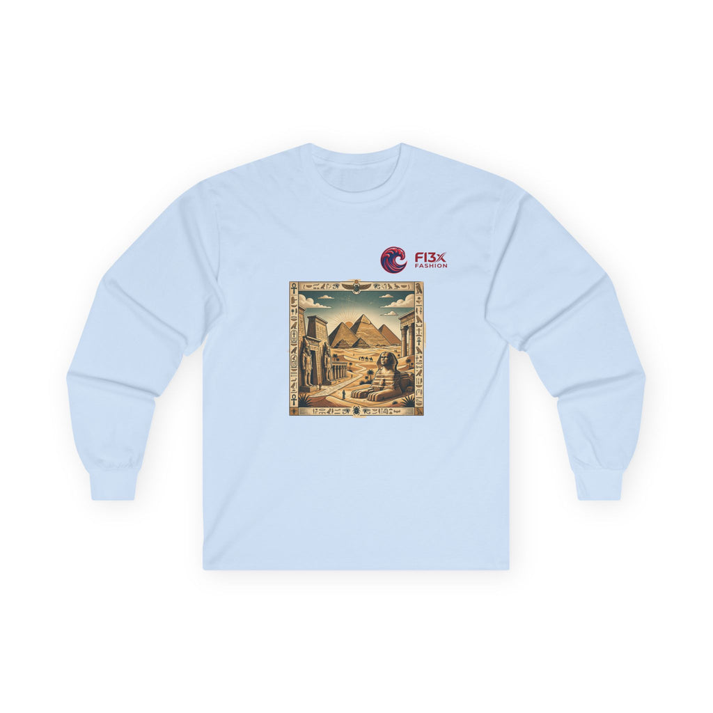 Egyptian Pyramids Vintage Graphic Long Sleeve Tee