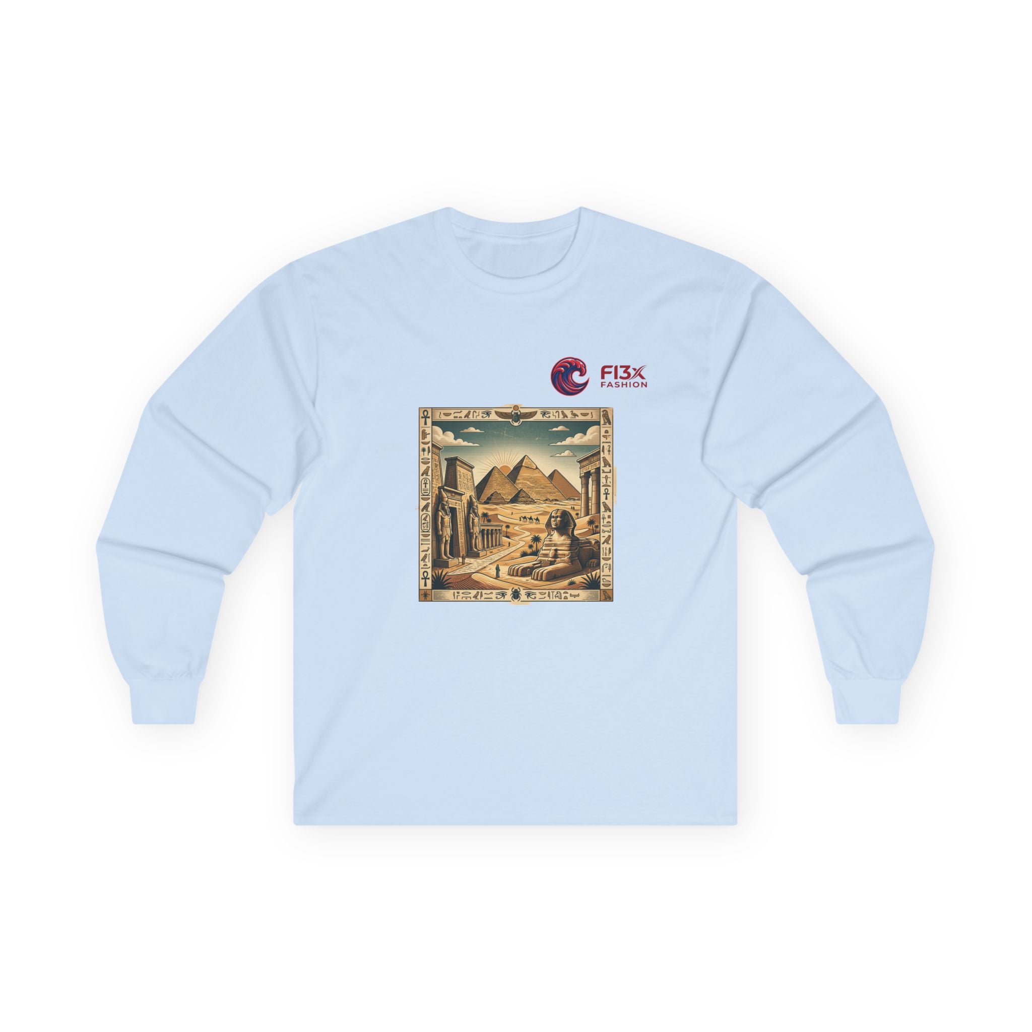 Egyptian Pyramids Vintage Graphic Long Sleeve Tee