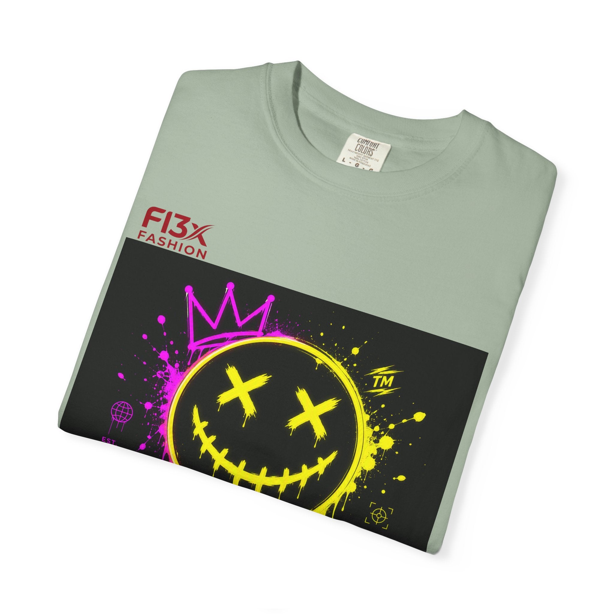 Graphic Tee — Neon Graffiti Smiley "FL3X Fashion"