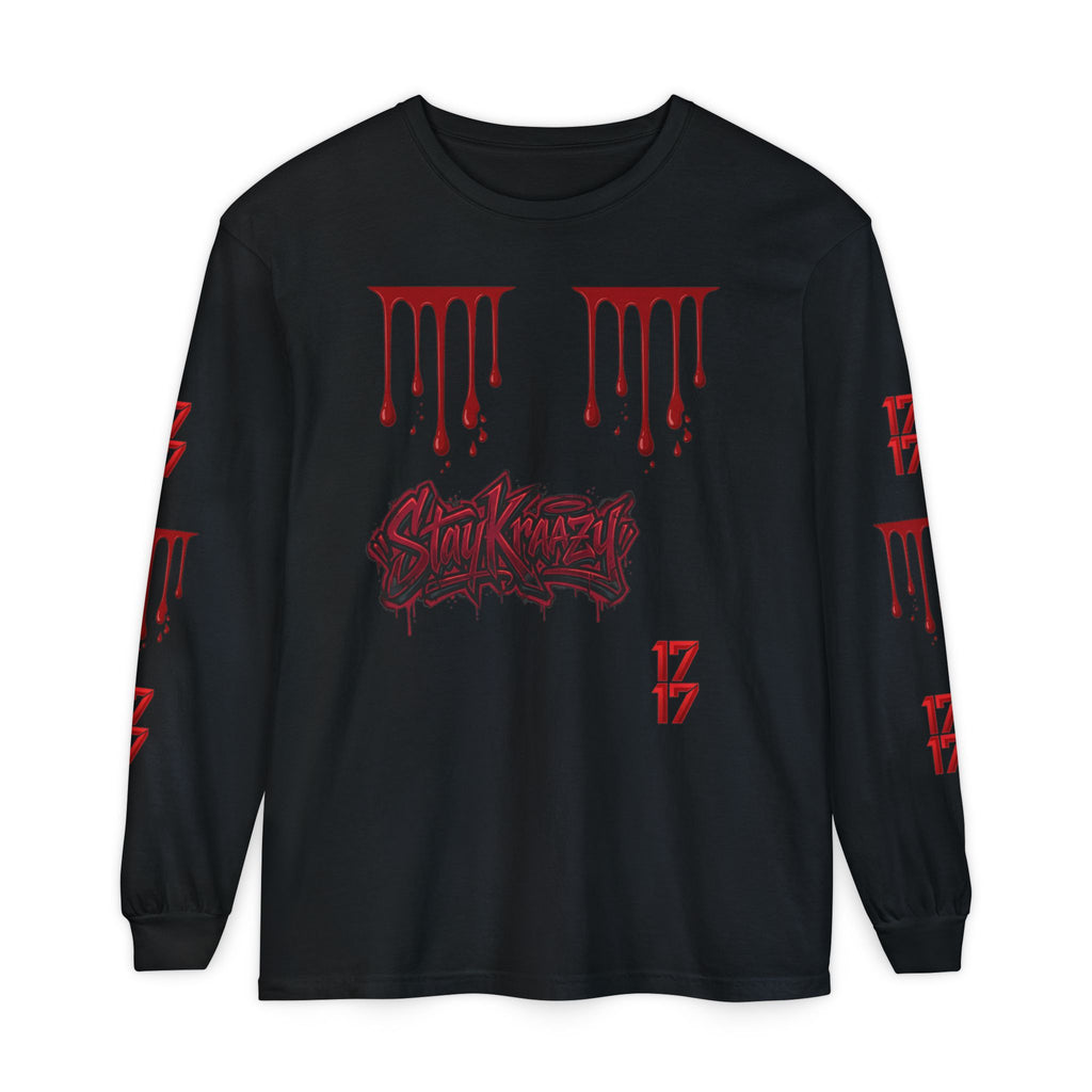 Blood Drip Graphic Long Sleeve Tee
