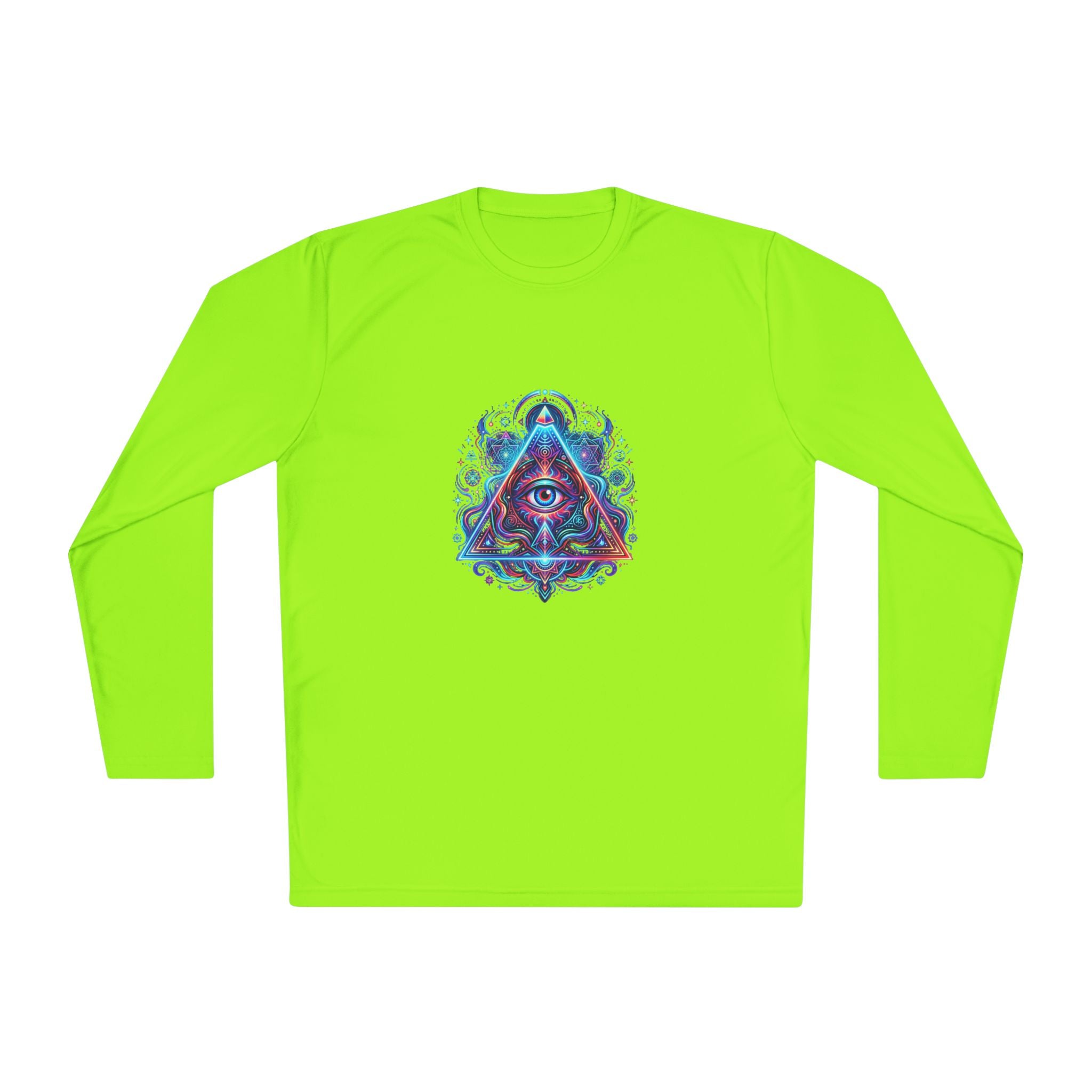 All-Seeing Eye Triangle Long Sleeve Tee — Psychedelic Mystic Graphic Shirt