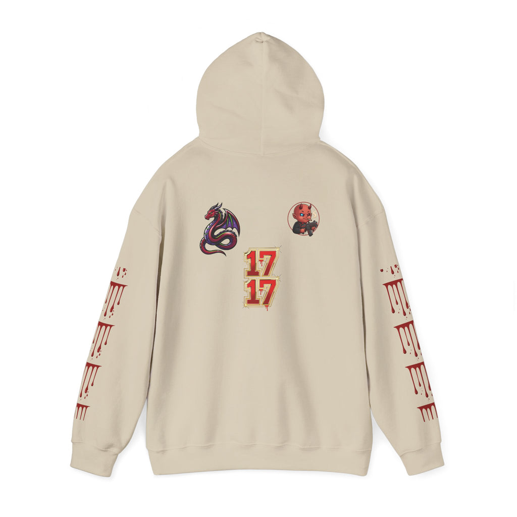 Hoodie — Gothic 1717 Dripping Symbols Pullover
