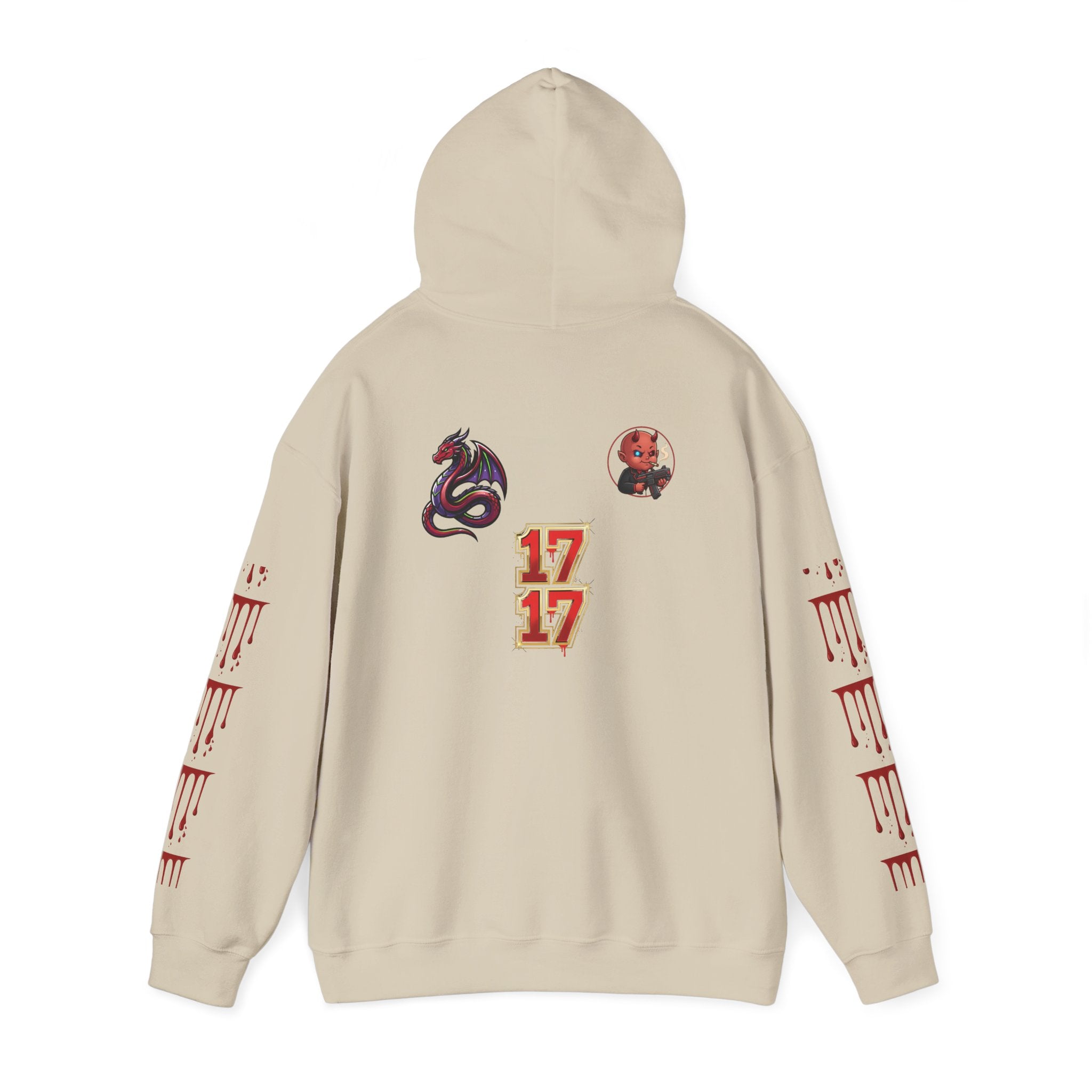 Hoodie — Gothic 1717 Dripping Symbols Pullover