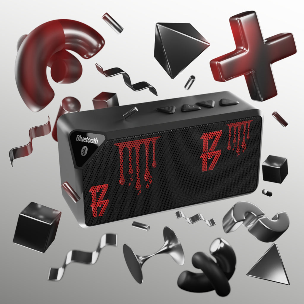 Bluetooth Speaker — Red Drip Graphic