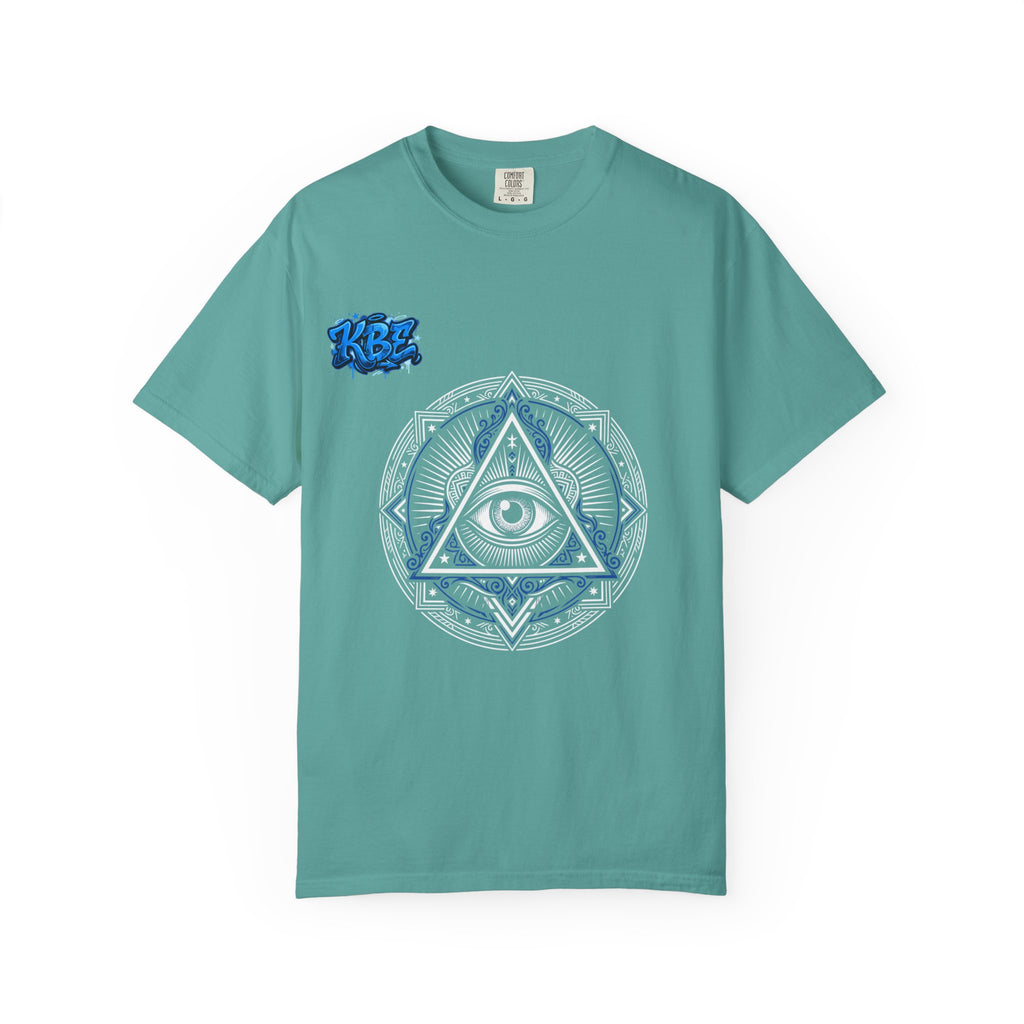 T-Shirt — Blue Geometric Mandala Bandana Graphic