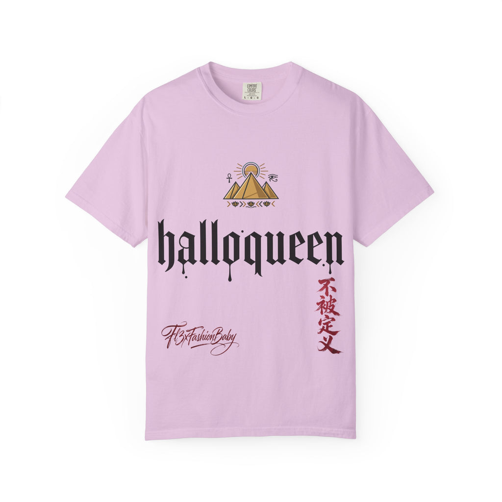 Halloqueen Graphic T-Shirt — Gothic Pyramid & All-Seeing Eye Streetwear